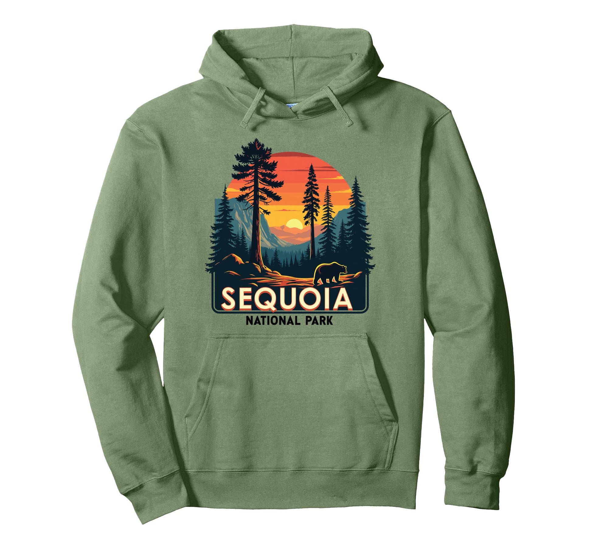 Sequoia National Park Wilderness Bear Hoodie - Graphic Print Unisex - T-Shirt, Sweatshirt, Hoodie