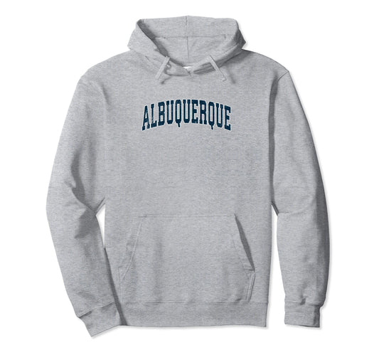Albuquerque New Mexico Nm Varsity Sports Hoodie - Custom Art Print Unisex - T-Shirt, Sweatshirt, Hoodie