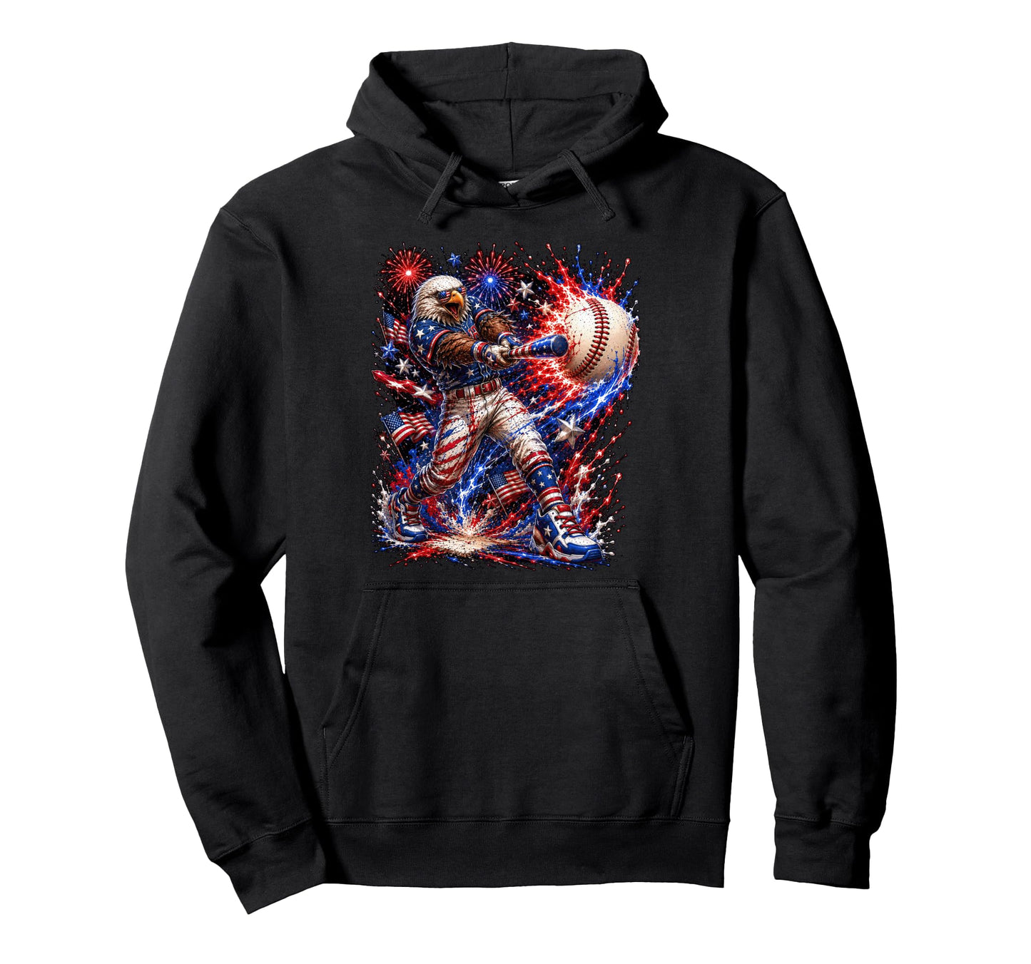 Fourth July American Patriotic Eagle Hoodie - Trendy Graphic Men Women - T-Shirt, Sweatshirt, Hoodie