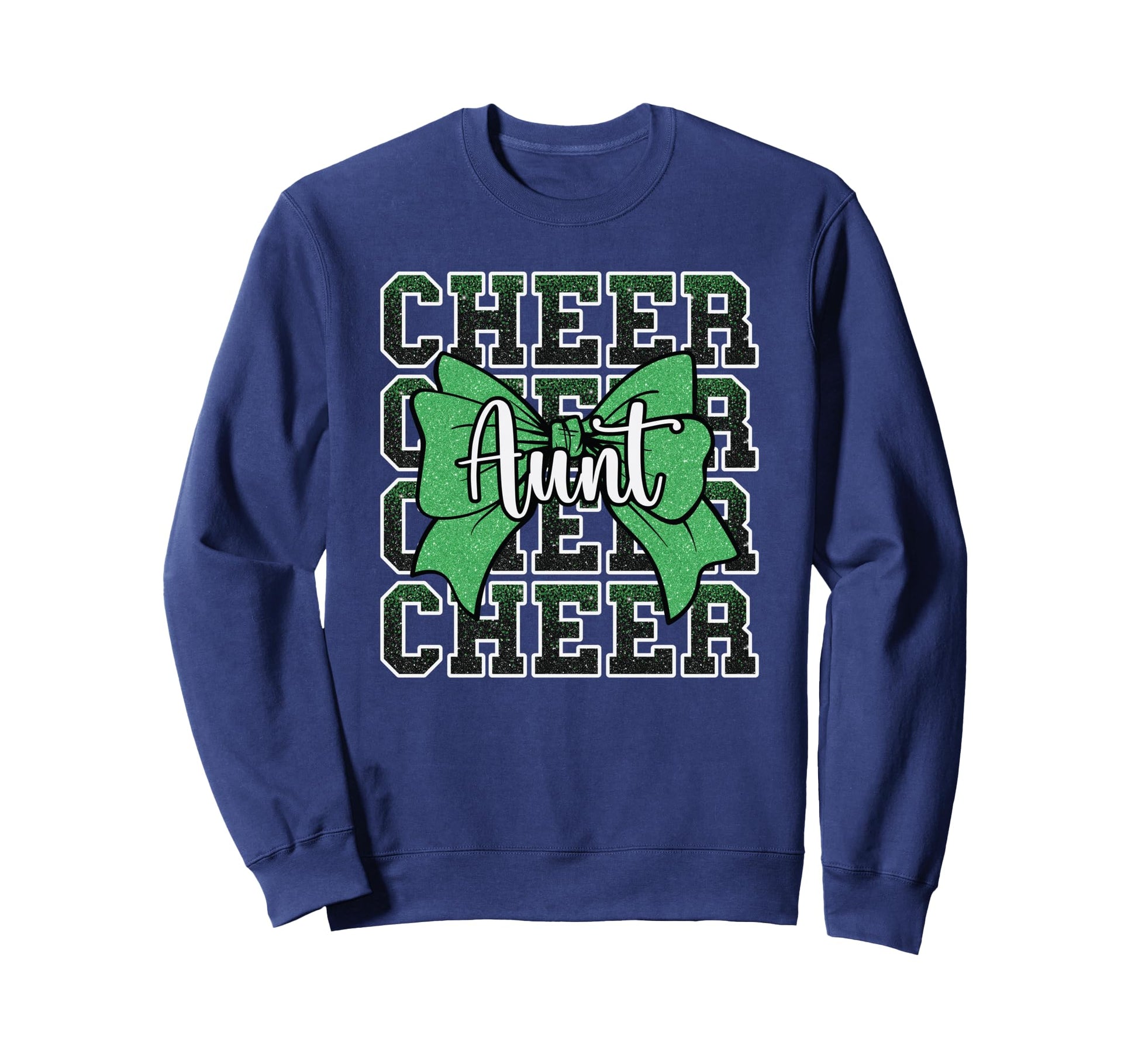 Cheer Aunt Auntie Bow Sport Sweatshirt - Fun Novelty Design Men Women - T-Shirt, Sweatshirt, Hoodie