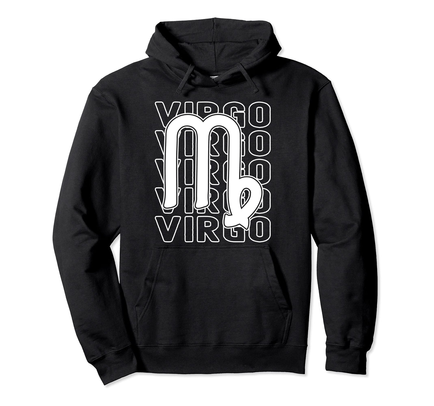 Virgo Zodiac Sign Typography Astrology Hoodie - Custom Art Print Unisex - T-Shirt, Sweatshirt, Hoodie