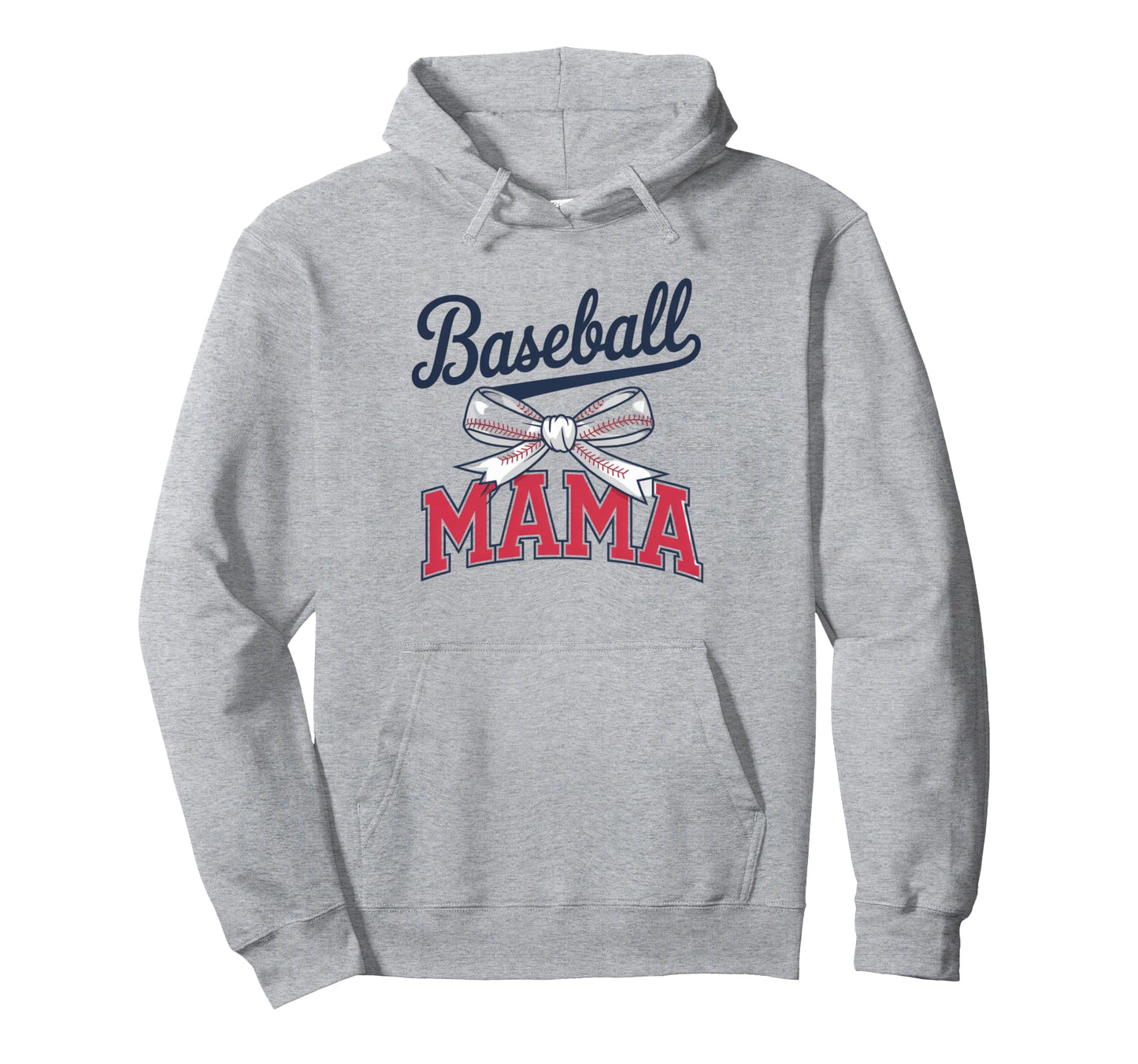 Coquette Bow American Baseball Mom Hoodie - Casual Everyday Wear Unisex - T-Shirt, Sweatshirt, Hoodie