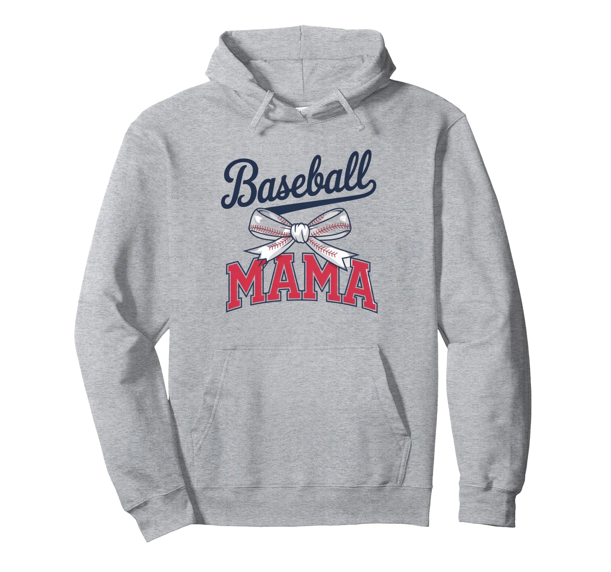 Coquette Bow American Baseball Mom Hoodie - Casual Everyday Wear Unisex - T-Shirt, Sweatshirt, Hoodie