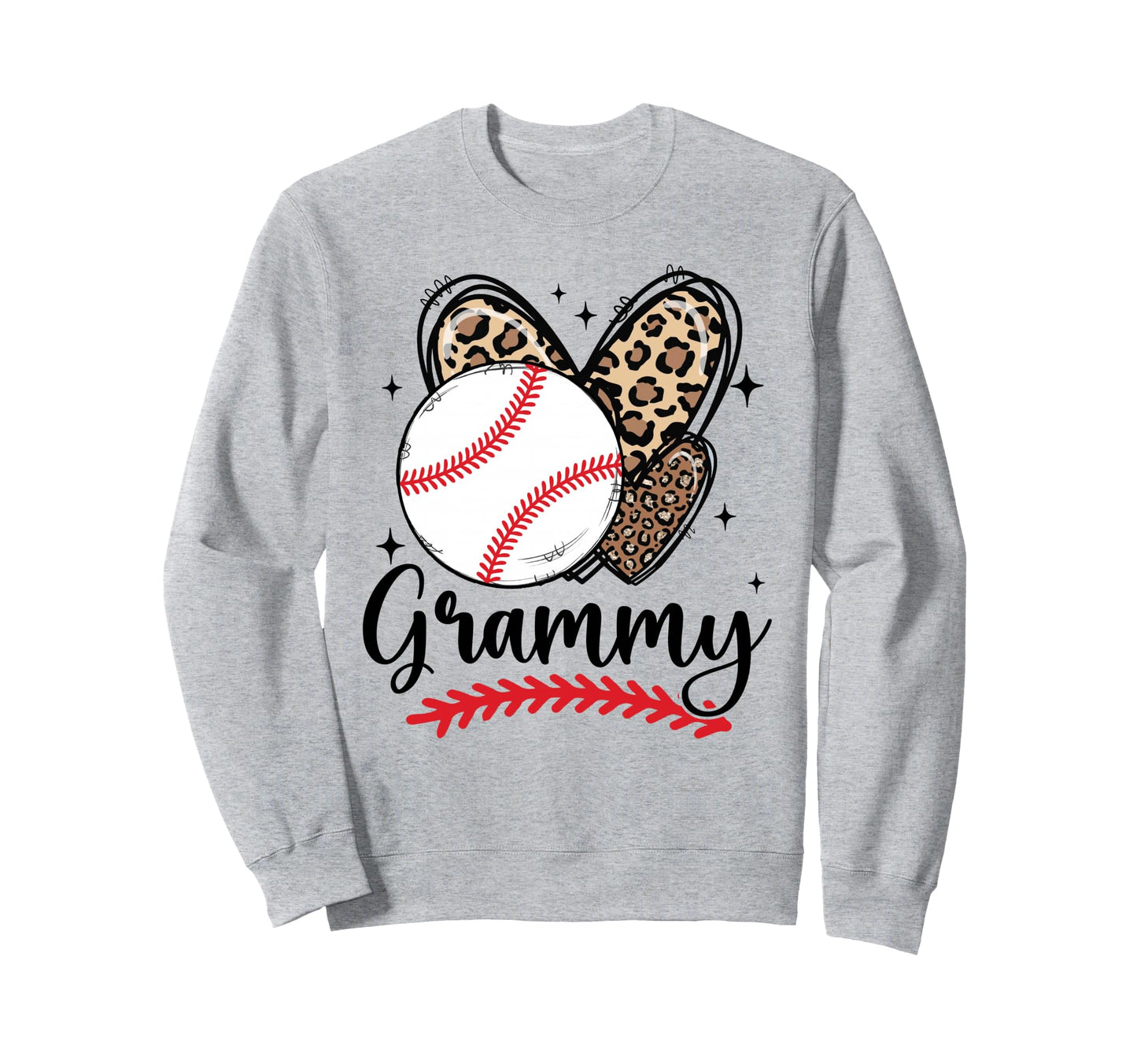 Funny Baseball Grammy Leopard Sweatshirt - Graphic Print for Adults - T-Shirt, Sweatshirt, Hoodie