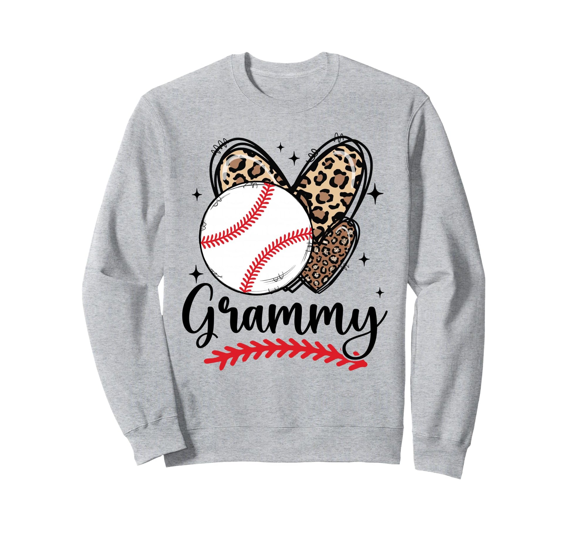 Funny Baseball Grammy Leopard Sweatshirt - Graphic Print for Adults - T-Shirt, Sweatshirt, Hoodie