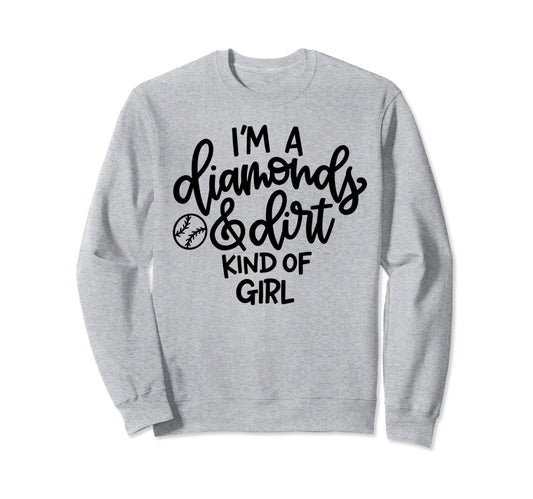Baseball Diamond Dirt And Diamonds Sweatshirt - Unique Graphic Unisex - T-Shirt, Sweatshirt, Hoodie
