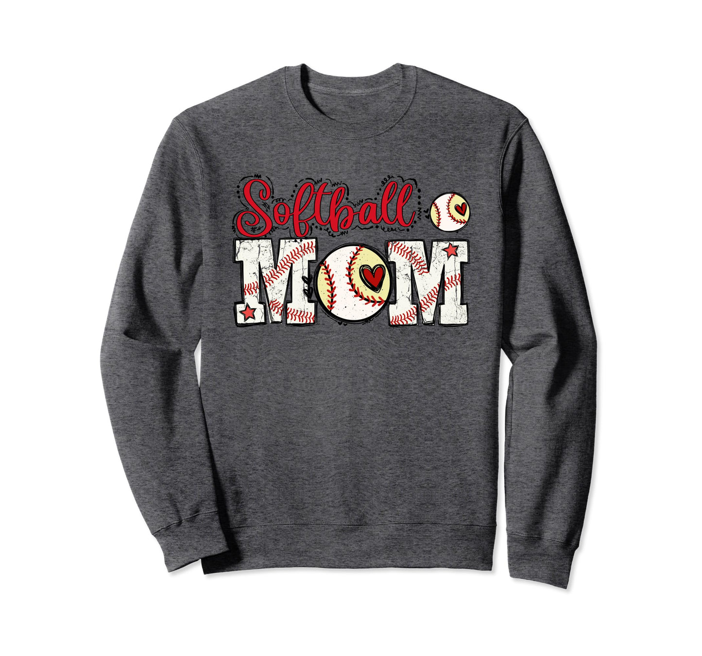 Softball Mom Leopard Funny Sweatshirt - Aesthetic Graphic Men Women - T-Shirt, Sweatshirt, Hoodie