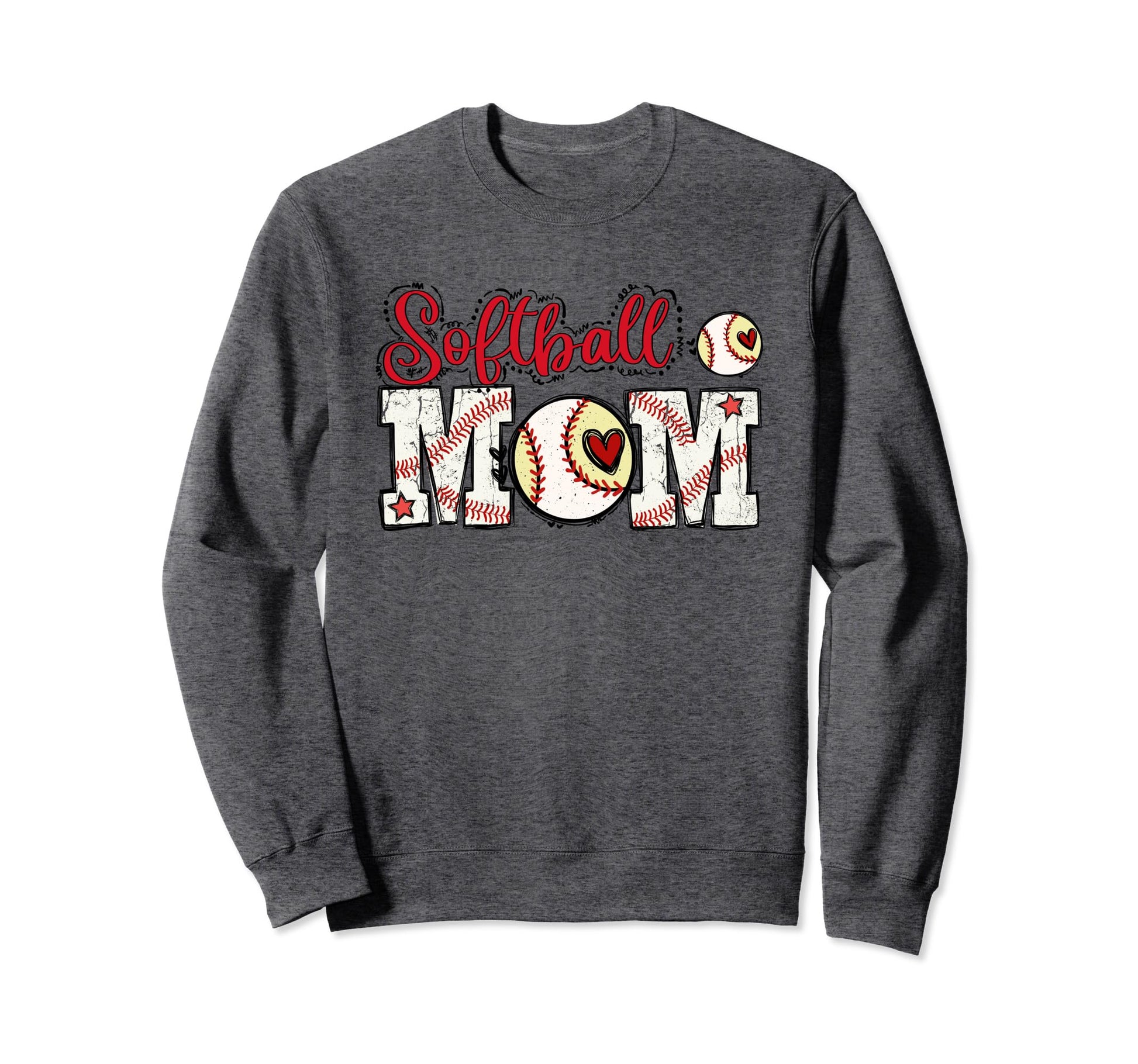 Softball Mom Leopard Funny Sweatshirt - Aesthetic Graphic Men Women - T-Shirt, Sweatshirt, Hoodie