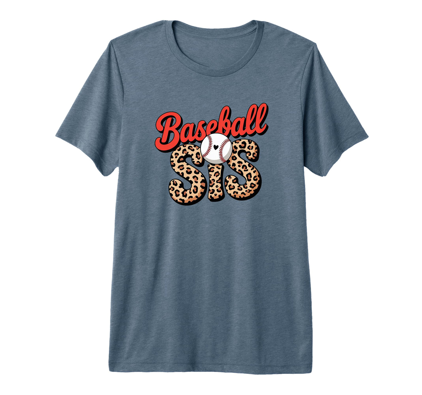 Baseball Sis Sport Lover Leopard T-Shirt - Custom Art Print Men Women - T-Shirt, Sweatshirt, Hoodie