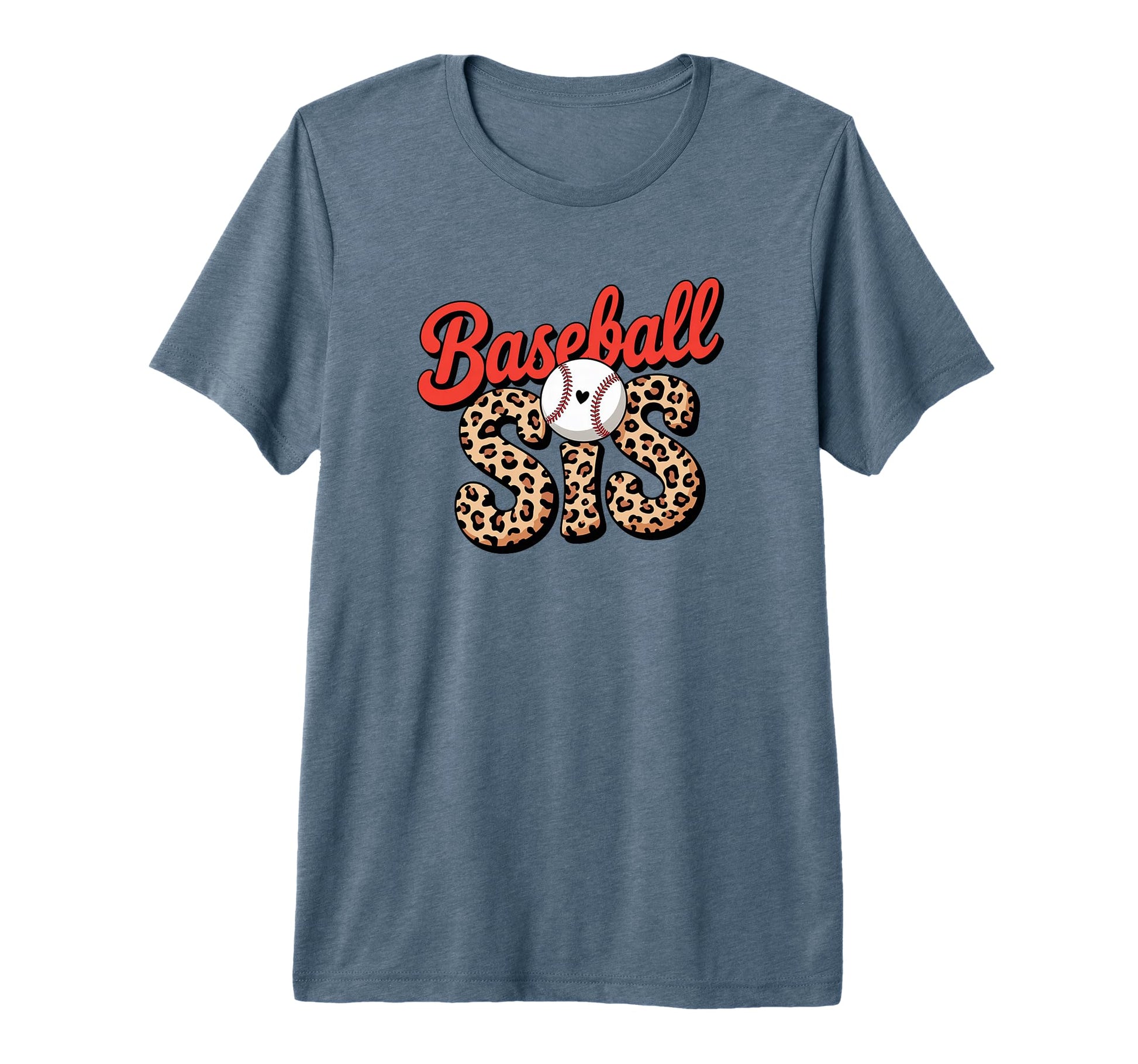 Baseball Sis Sport Lover Leopard T-Shirt - Custom Art Print Men Women - T-Shirt, Sweatshirt, Hoodie