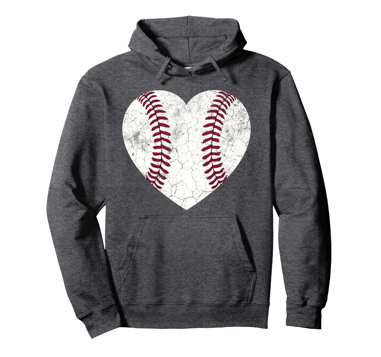 Baseball Heart Fun Mom Dad Softball Hoodie - Fun Novelty Design Men Women - T-Shirt, Sweatshirt, Hoodie