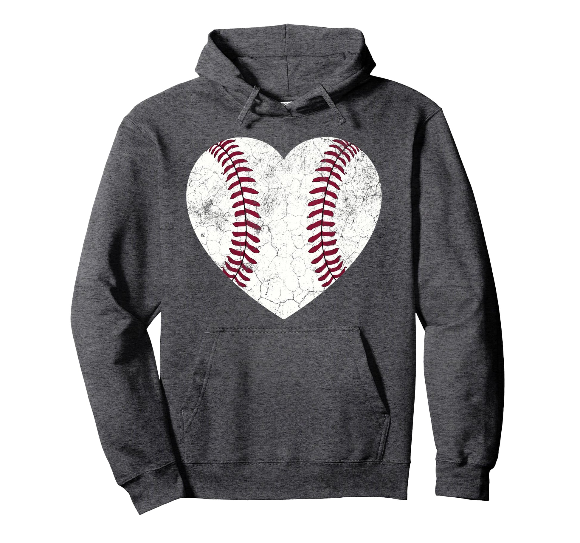 Baseball Heart Fun Mom Dad Softball Hoodie - Fun Novelty Design Men Women - T-Shirt, Sweatshirt, Hoodie