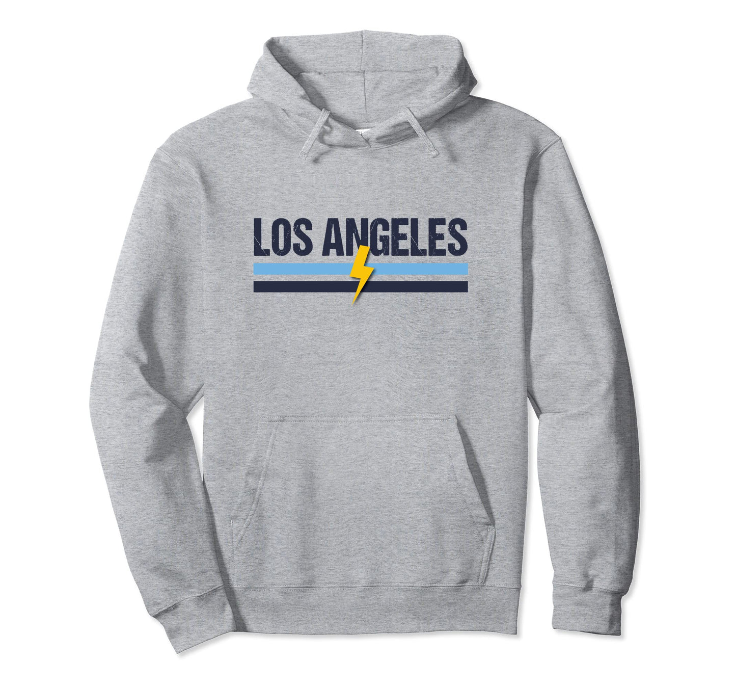 La Los Angeles Light Blue Yellow Hoodie - Novelty Apparel Men Women - T-Shirt, Sweatshirt, Hoodie