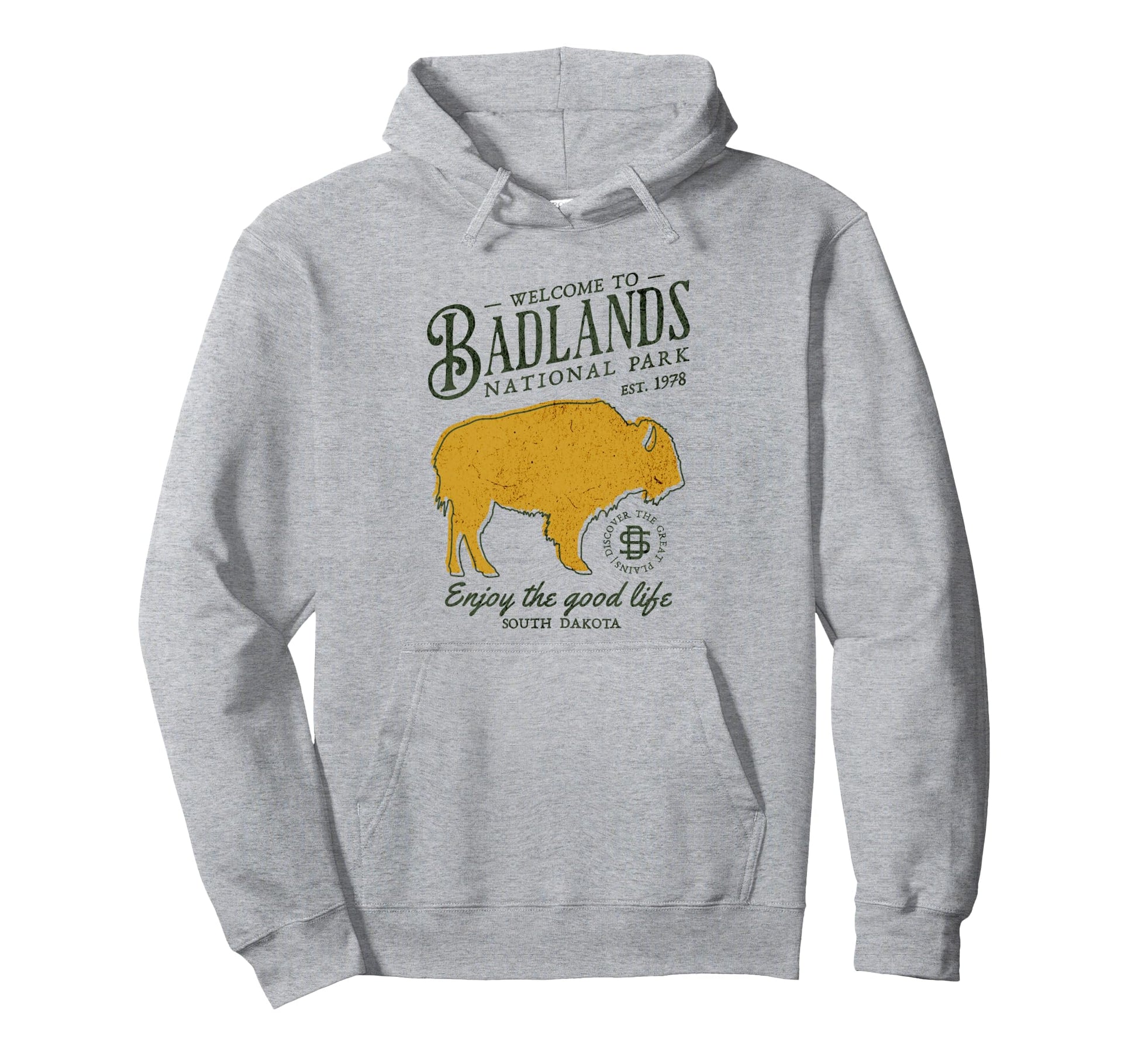 South Dakota National Parks Camping Hoodie - Fun Novelty Design Men Women - T-Shirt, Sweatshirt, Hoodie