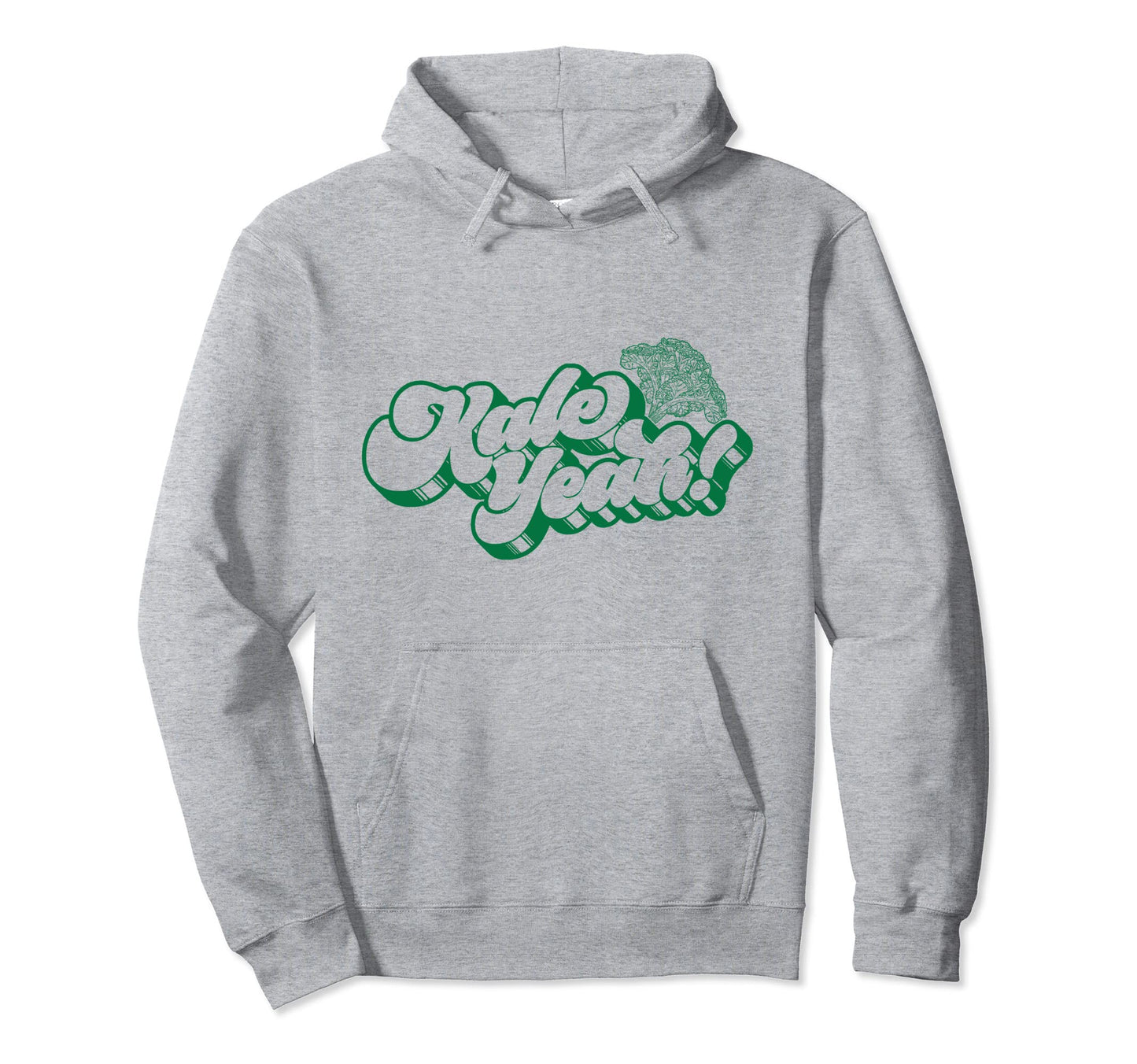 Kale Yeah Funny 70S Script Typography Hoodie - Custom Art Print Unisex - T-Shirt, Sweatshirt, Hoodie