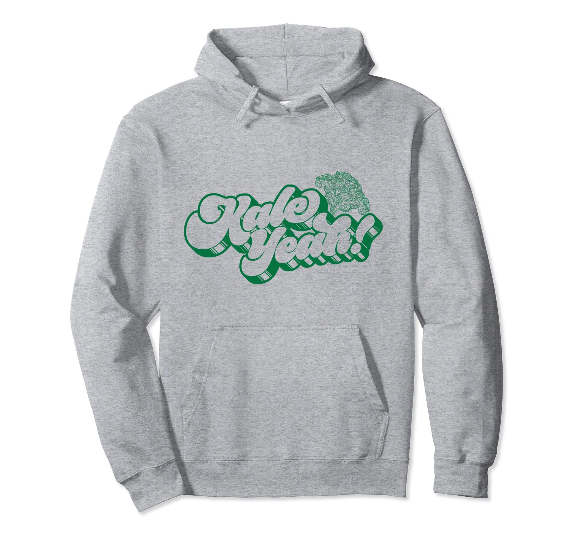 Kale Yeah Funny 70S Script Typography Hoodie - Custom Art Print Unisex - T-Shirt, Sweatshirt, Hoodie