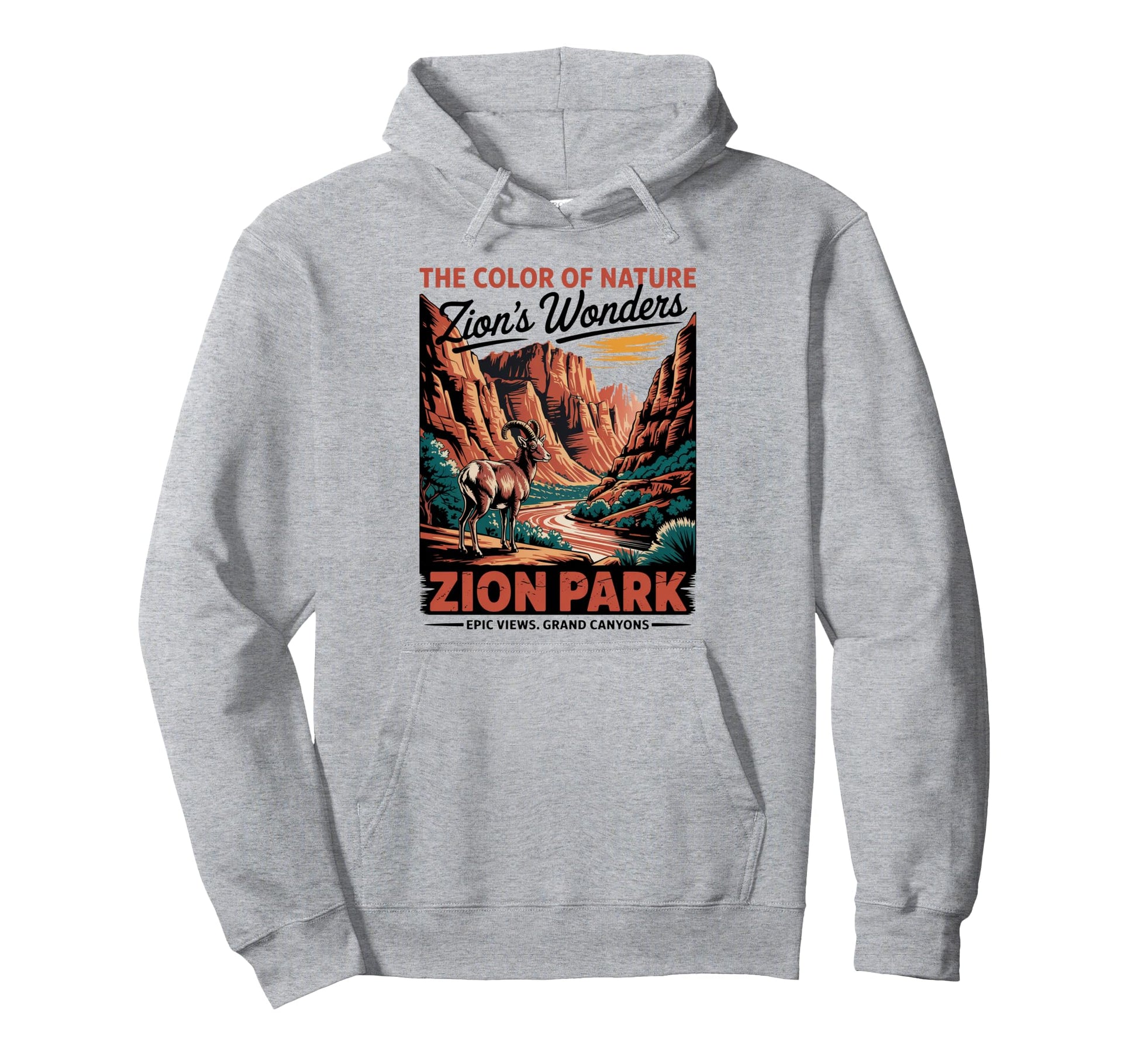Zion National Park Zion Hoodie - Minimalist Print for Adults - T-Shirt, Sweatshirt, Hoodie