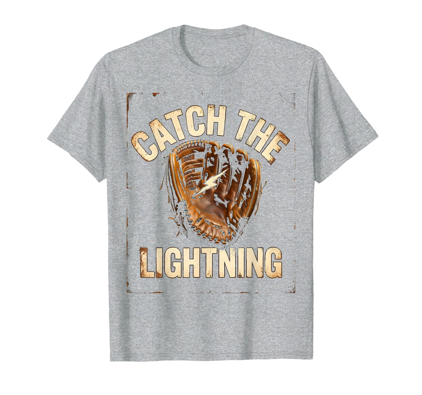 Catch Lightning Baseball Glove T-Shirt - Novelty Apparel Men Women - T-Shirt, Sweatshirt, Hoodie
