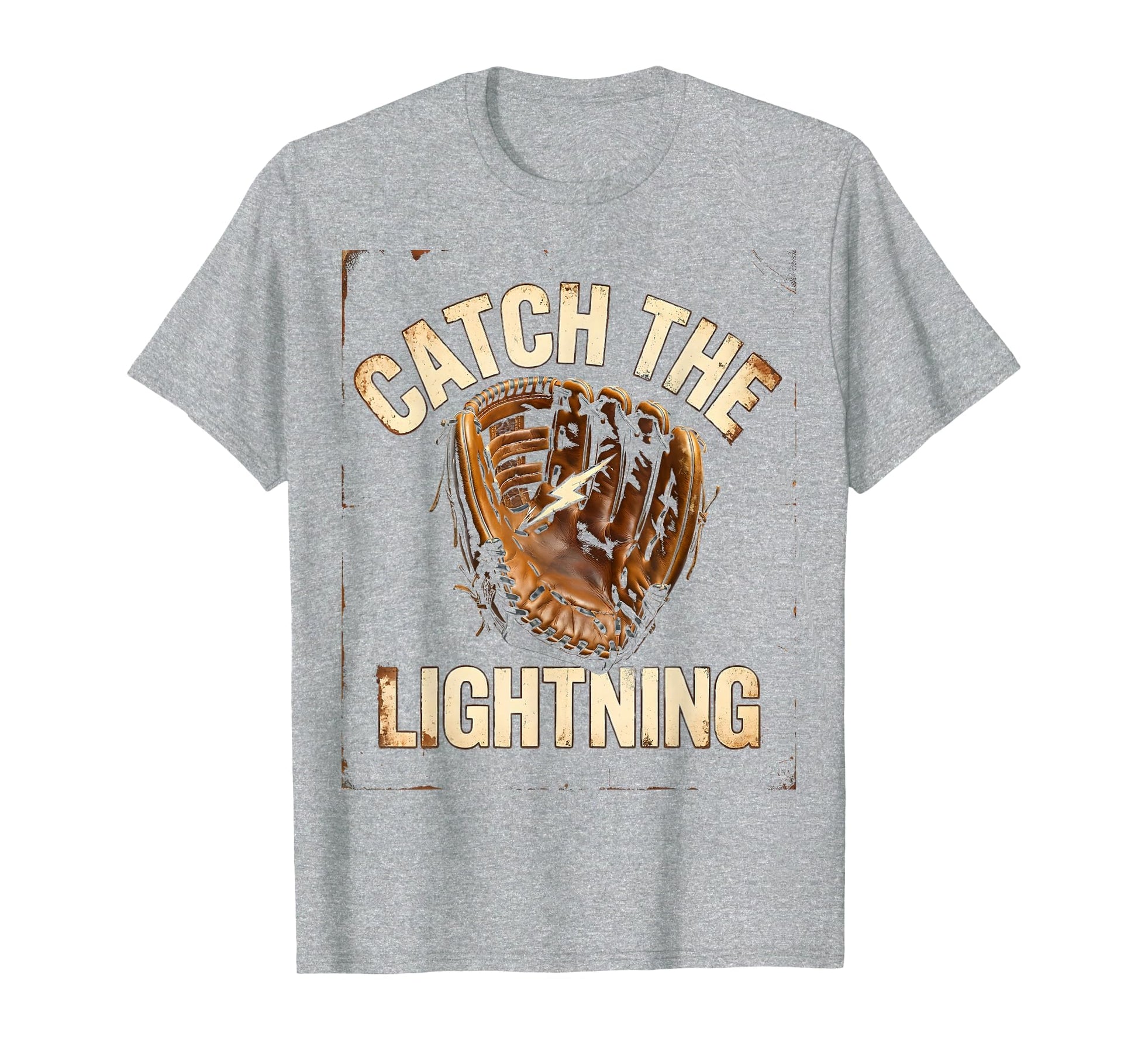 Catch Lightning Baseball Glove T-Shirt - Novelty Apparel Men Women - T-Shirt, Sweatshirt, Hoodie
