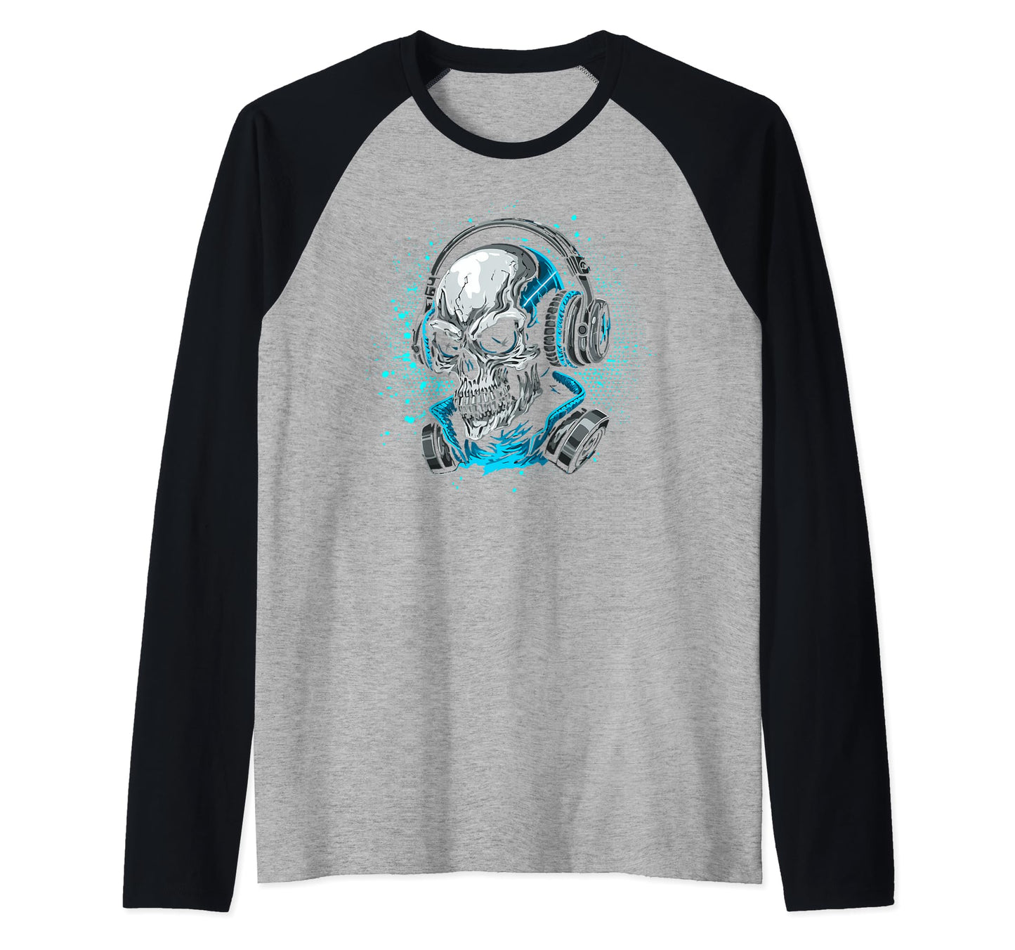 Dj Skull Wearing Headphones T-Shirt - Graphic Print Men Women - T-Shirt, Sweatshirt, Hoodie