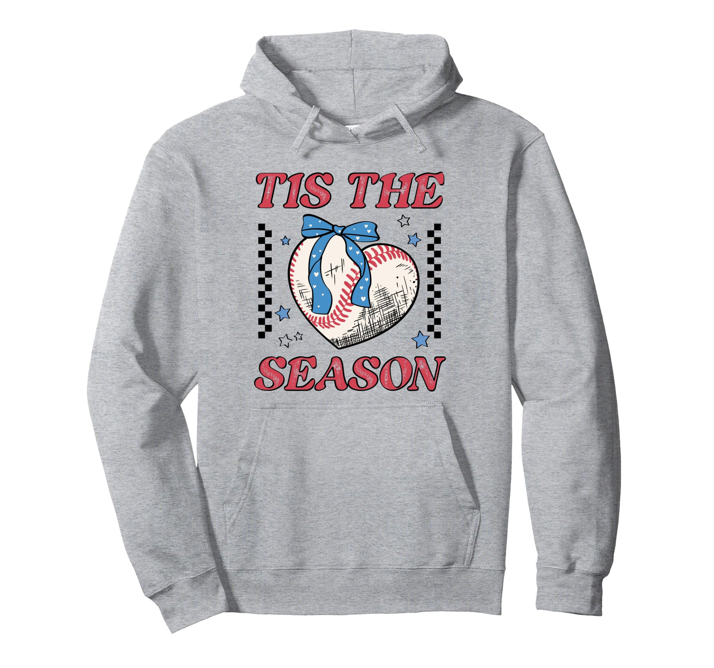 Tis Season Coquette American Baseball Hoodie - Minimalist Print for Adults - T-Shirt, Sweatshirt, Hoodie