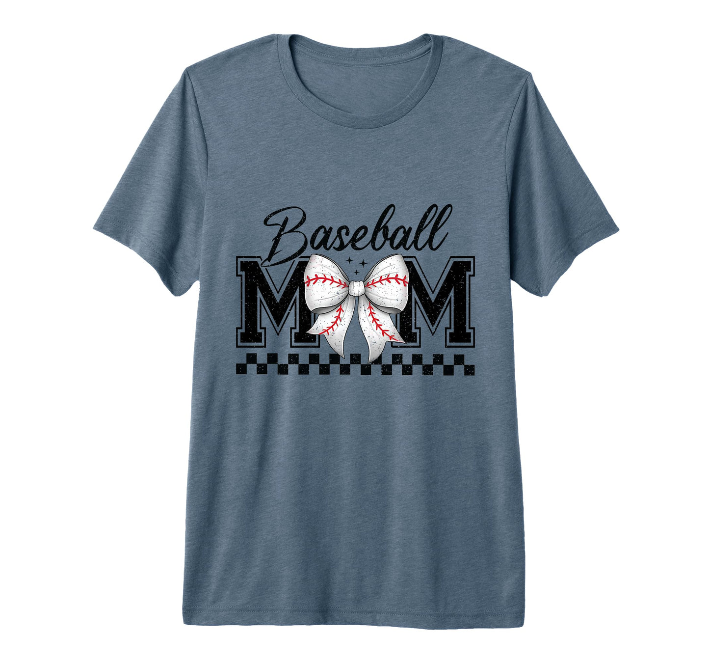 Baseball Mom Coquette Bow Mothers Day T-Shirt - Custom Art Print Unisex - T-Shirt, Sweatshirt, Hoodie