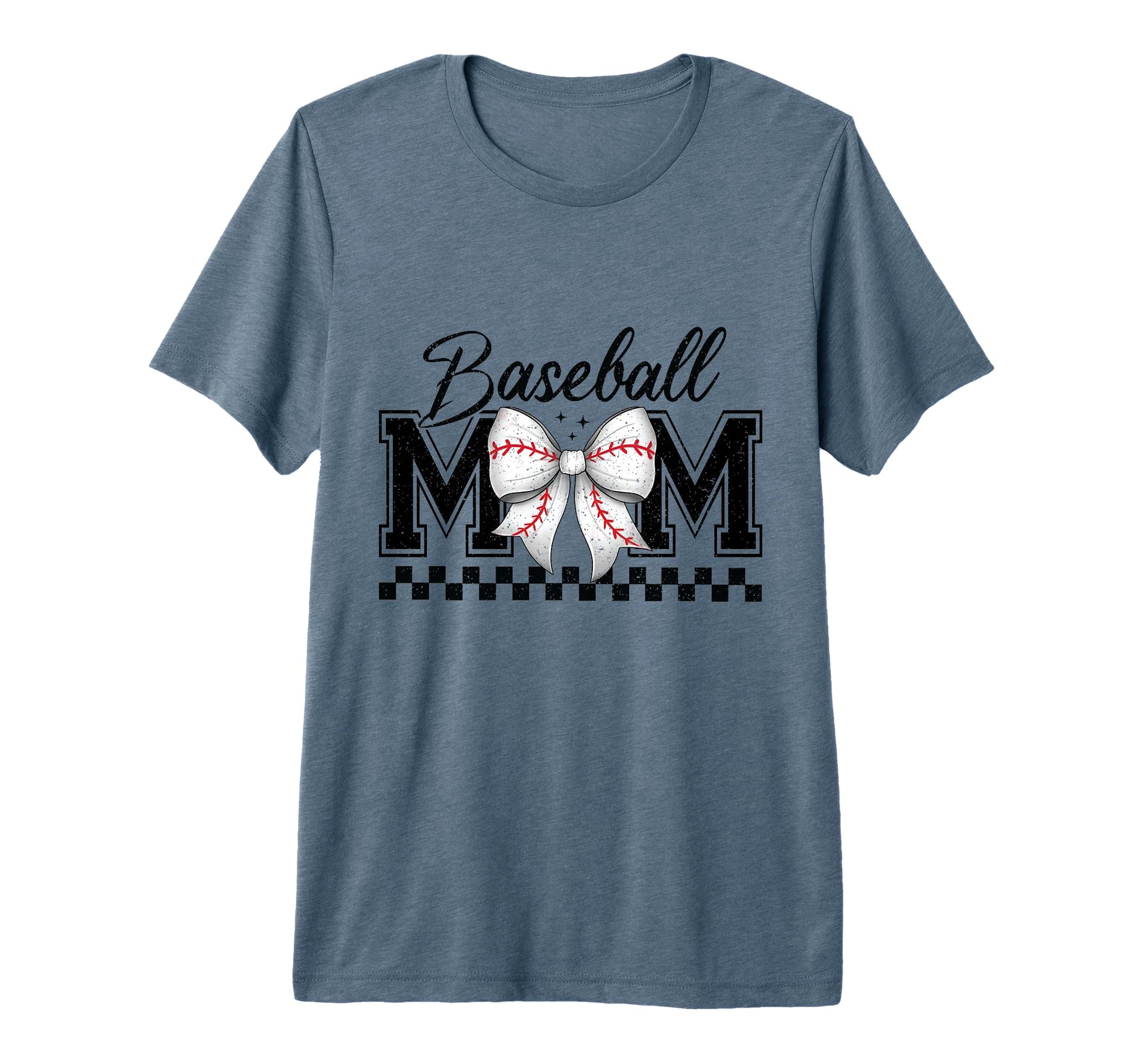 Baseball Mom Coquette Bow Mothers Day T-Shirt - Custom Art Print Unisex - T-Shirt, Sweatshirt, Hoodie