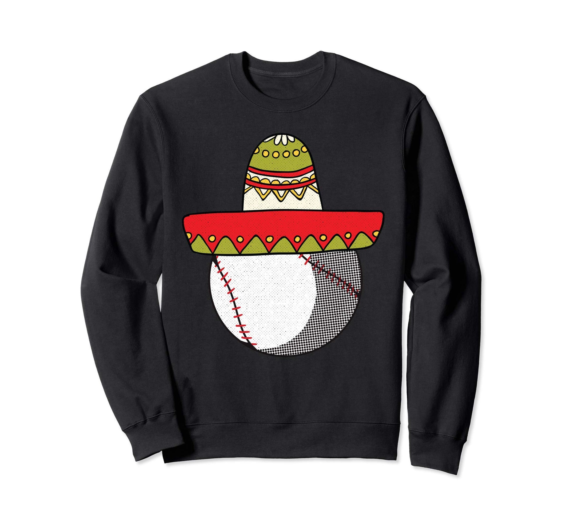 Baseball Cinco De Mayo Sombrero Party Sweatshirt - Minimalist Print Unisex - T-Shirt, Sweatshirt, Hoodie