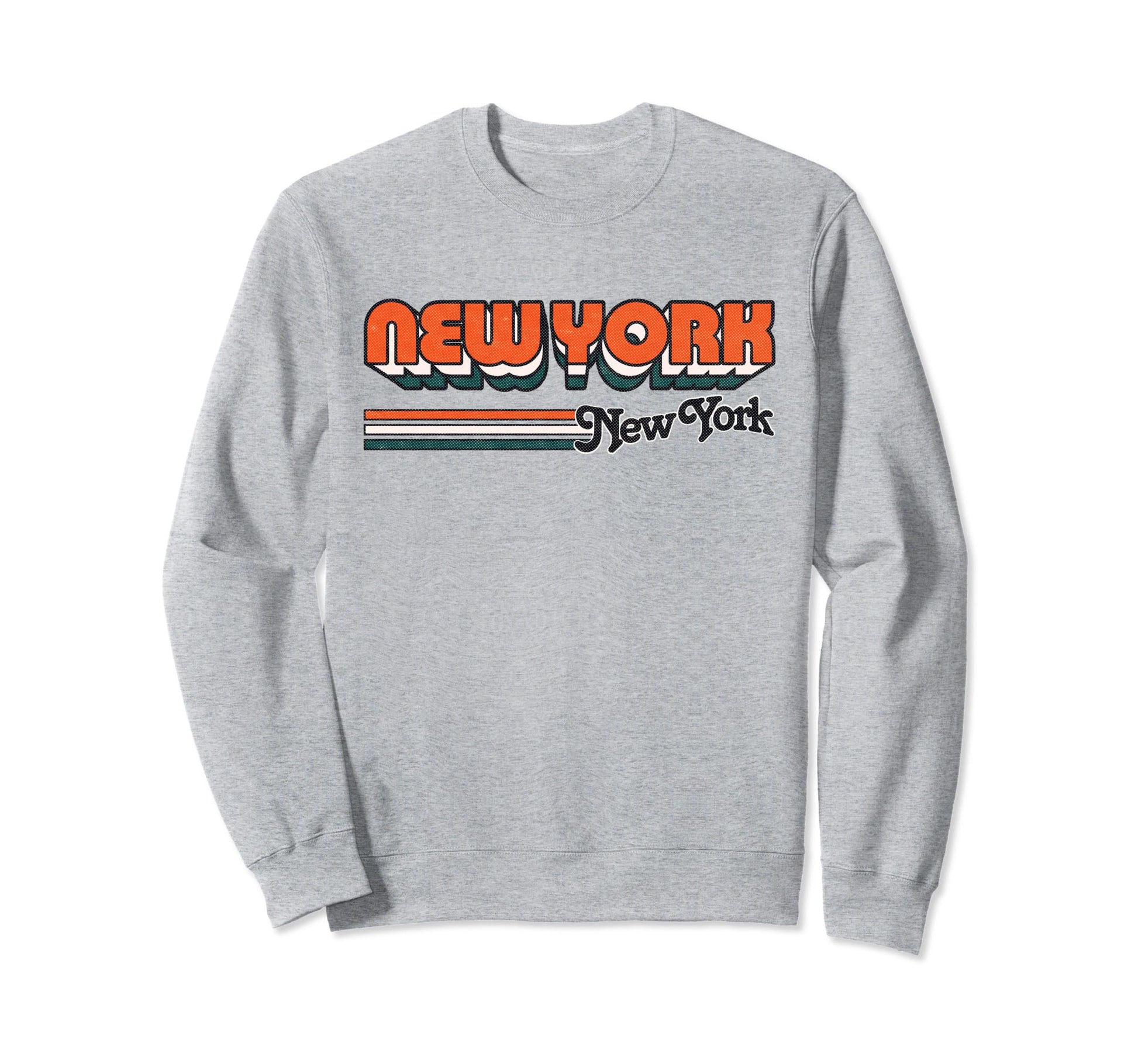 New York Ny Stripes 70S Sweatshirt - Fun Novelty Design for Adults - T-Shirt, Sweatshirt, Hoodie