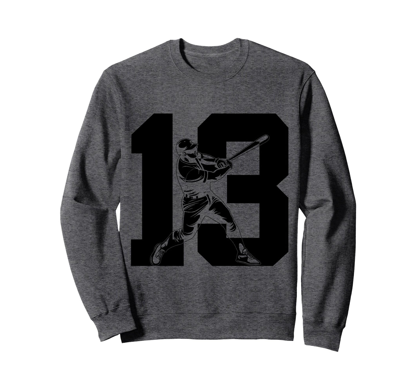 Number 13 Years Baseball 13Th Birthday Sweatshirt - Graphic Print Unisex - T-Shirt, Sweatshirt, Hoodie