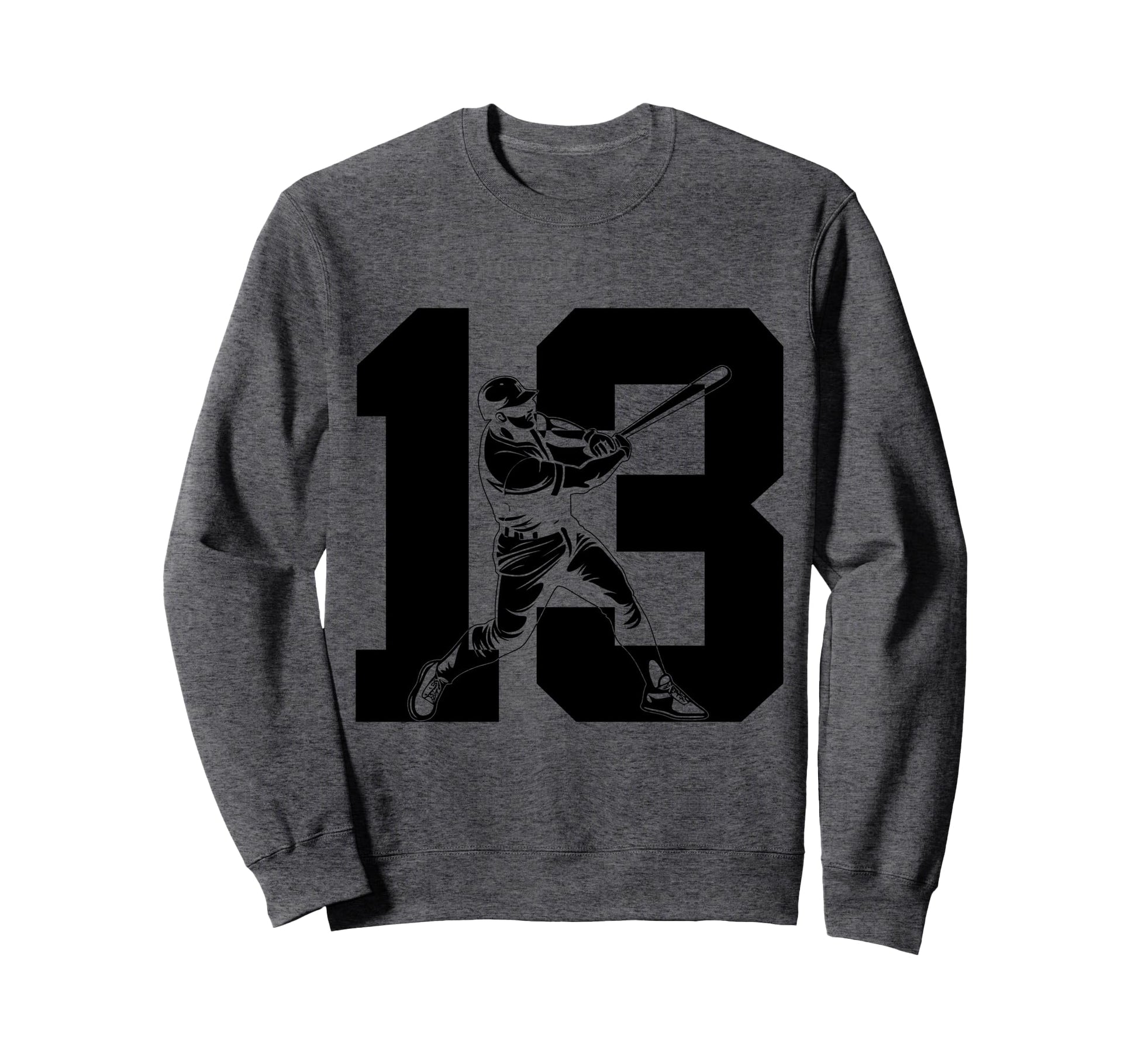 Number 13 Years Baseball 13Th Birthday Sweatshirt - Graphic Print Unisex - T-Shirt, Sweatshirt, Hoodie
