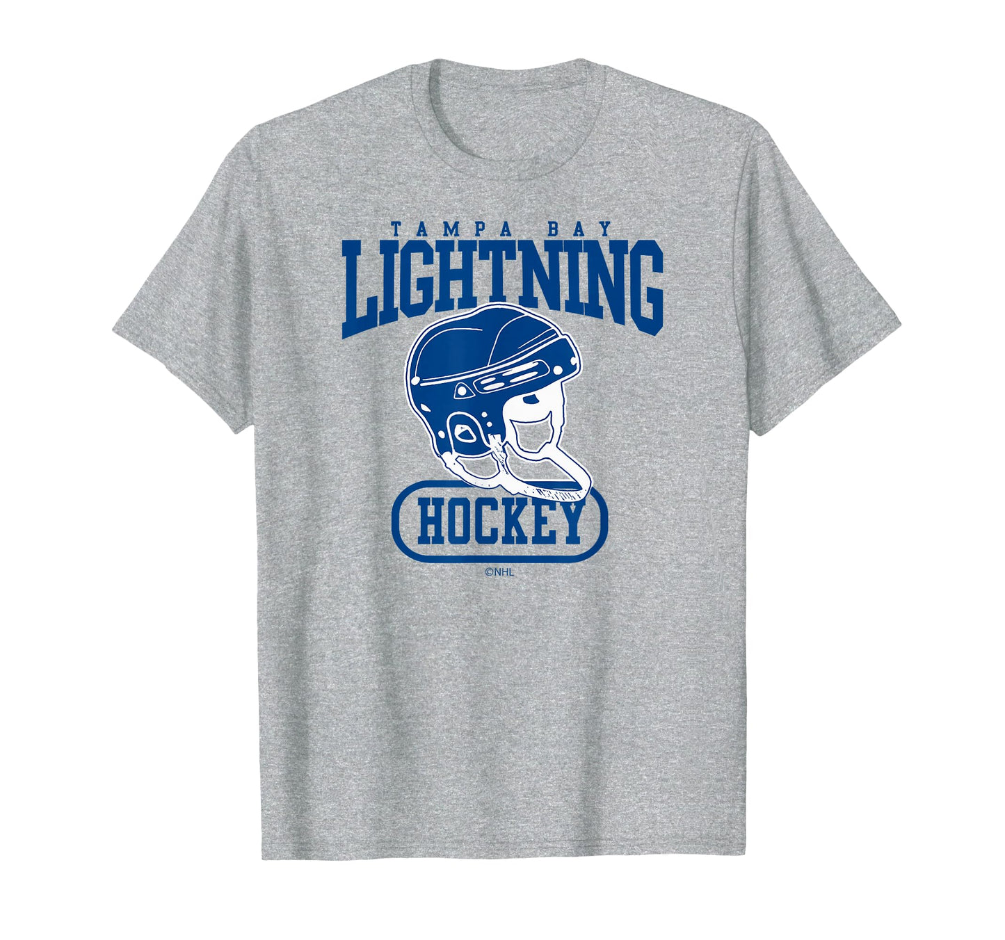 Tampa Bay Lightning Helmet Gray T-Shirt - Novelty Apparel for Adults - T-Shirt, Sweatshirt, Hoodie