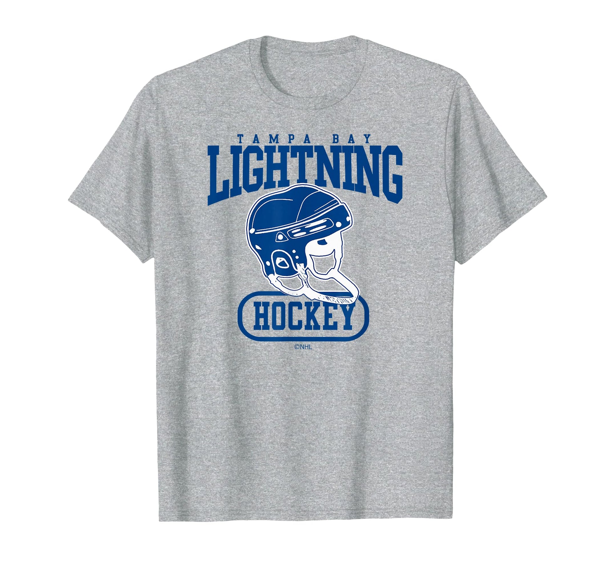 Tampa Bay Lightning Helmet Gray T-Shirt - Novelty Apparel for Adults - T-Shirt, Sweatshirt, Hoodie