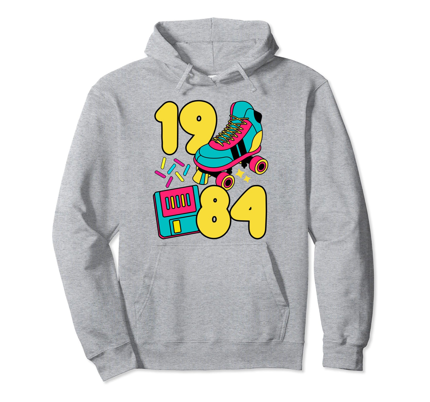 1984 Slow Tec 80S Candy Roller Rink Hoodie - Aesthetic Graphic Unisex - T-Shirt, Sweatshirt, Hoodie