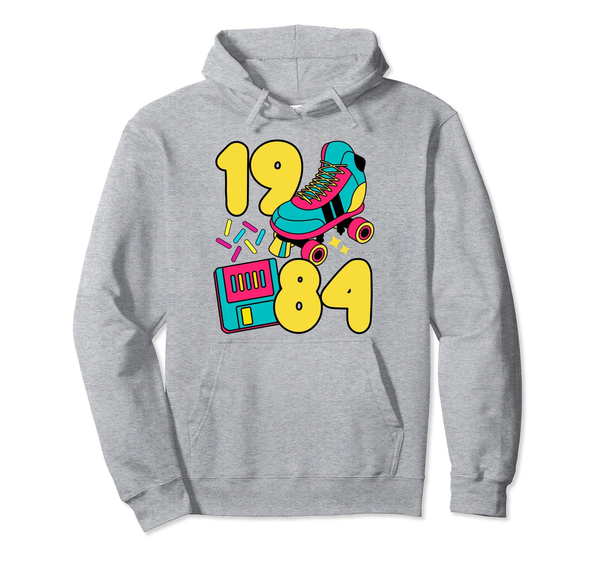 1984 Slow Tec 80S Candy Roller Rink Hoodie - Aesthetic Graphic Unisex - T-Shirt, Sweatshirt, Hoodie