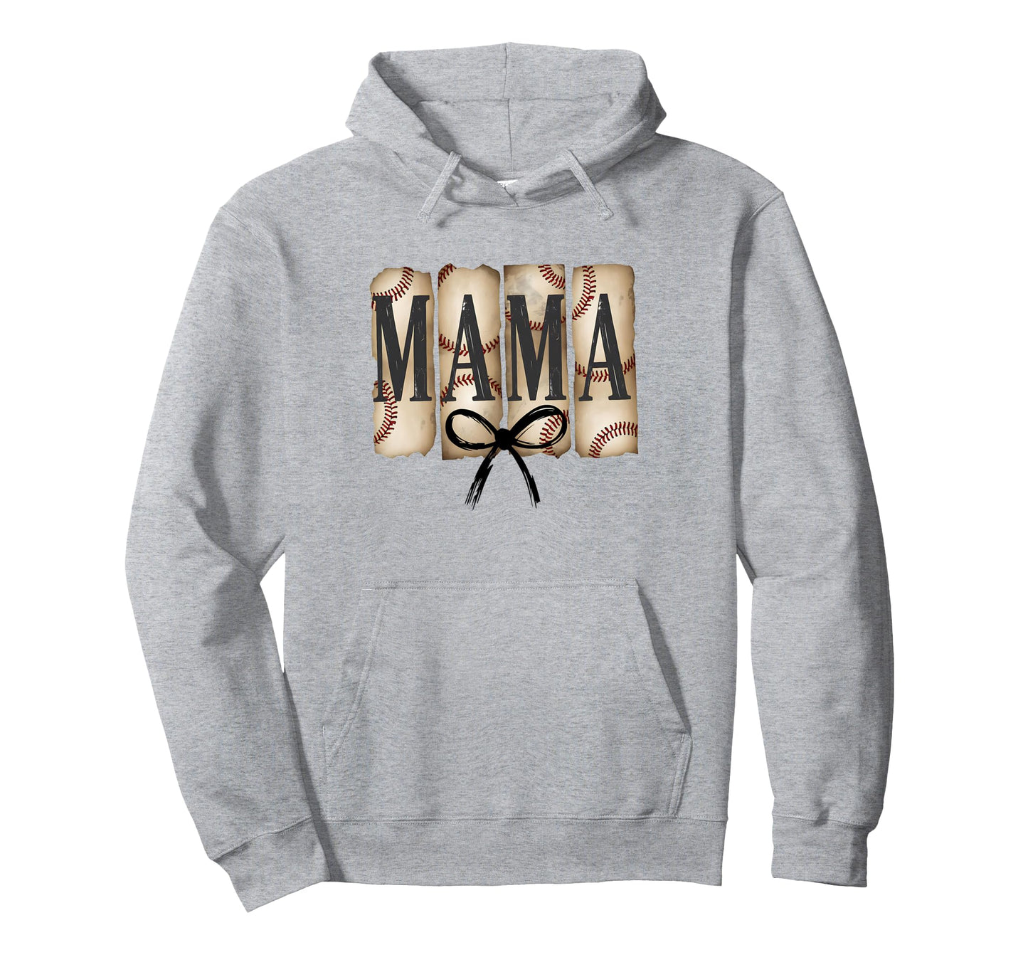Coquette American Baseball Mom Mama Hoodie - Graphic Print Unisex - T-Shirt, Sweatshirt, Hoodie