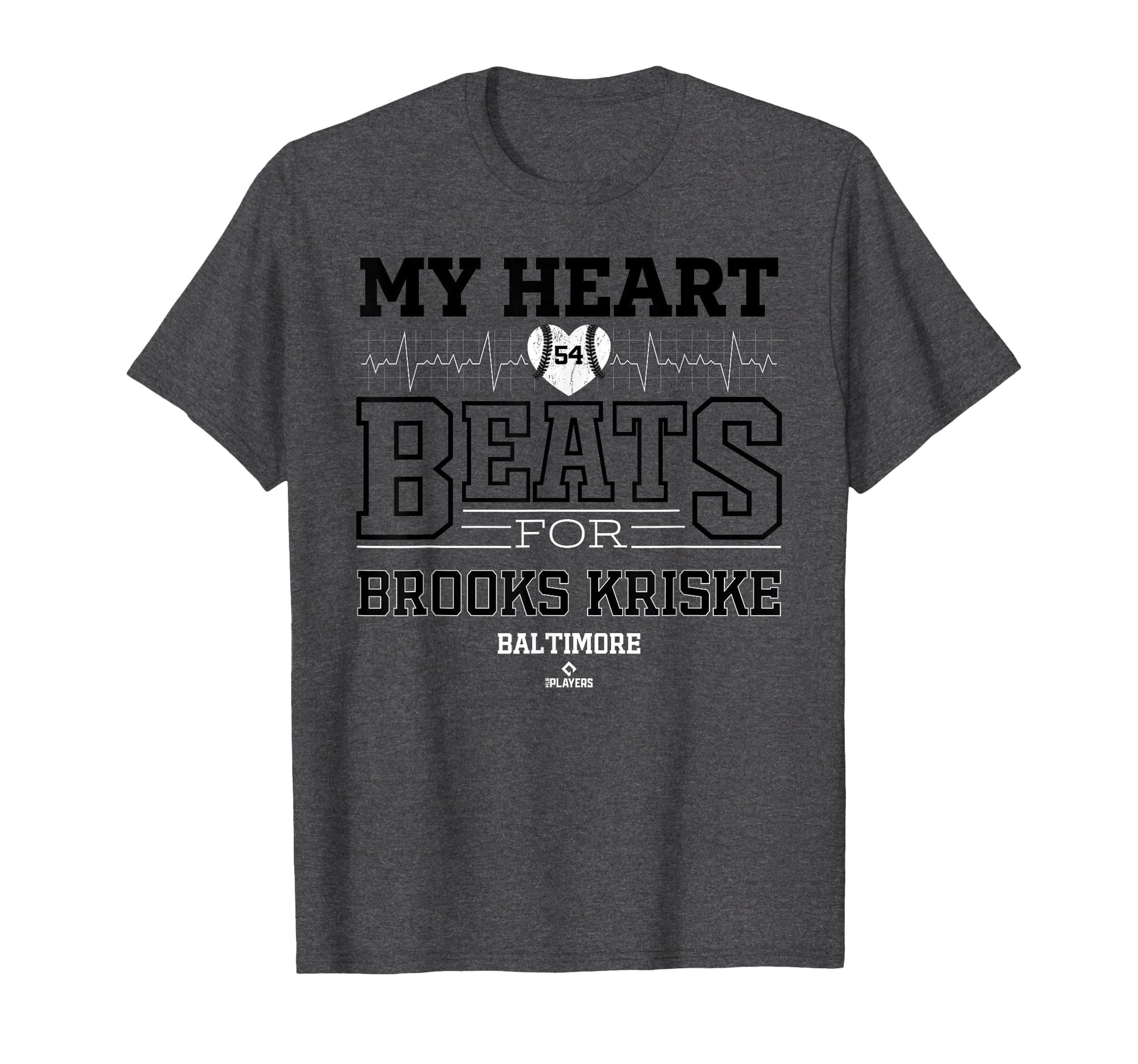 My Heart Beats Brooks Kriske Baltimore T-Shirt - Minimalist Print Unisex - T-Shirt, Sweatshirt, Hoodie