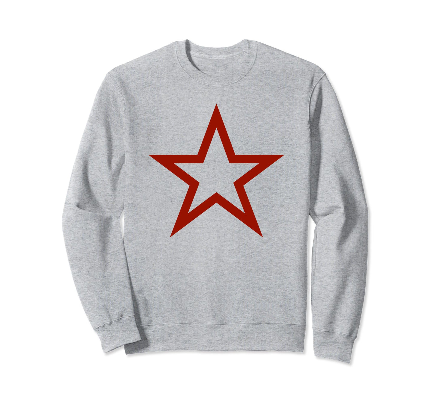 Red Star Y2K Aesthetic Baggy Sweatshirt - Casual Everyday Wear for Adults - T-Shirt, Sweatshirt, Hoodie