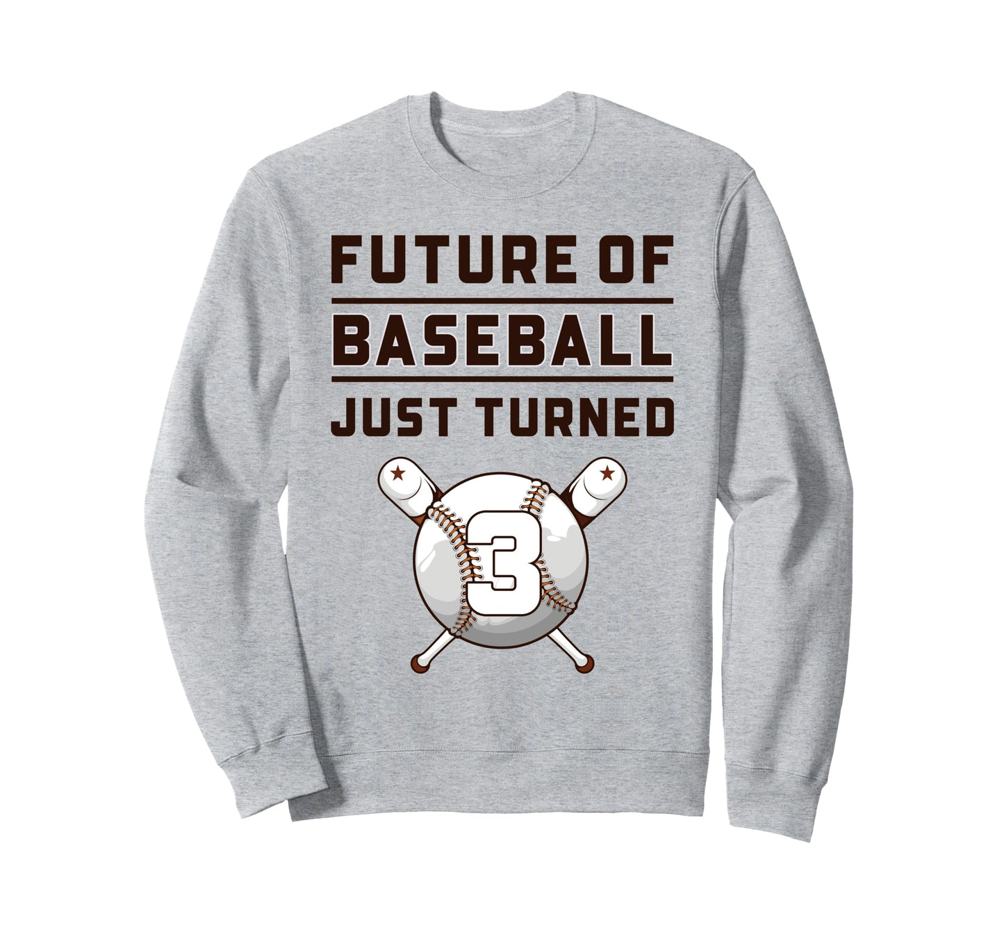 3 Year Old Baseball Birthday Sweatshirt - Aesthetic Graphic for Adults - T-Shirt, Sweatshirt, Hoodie