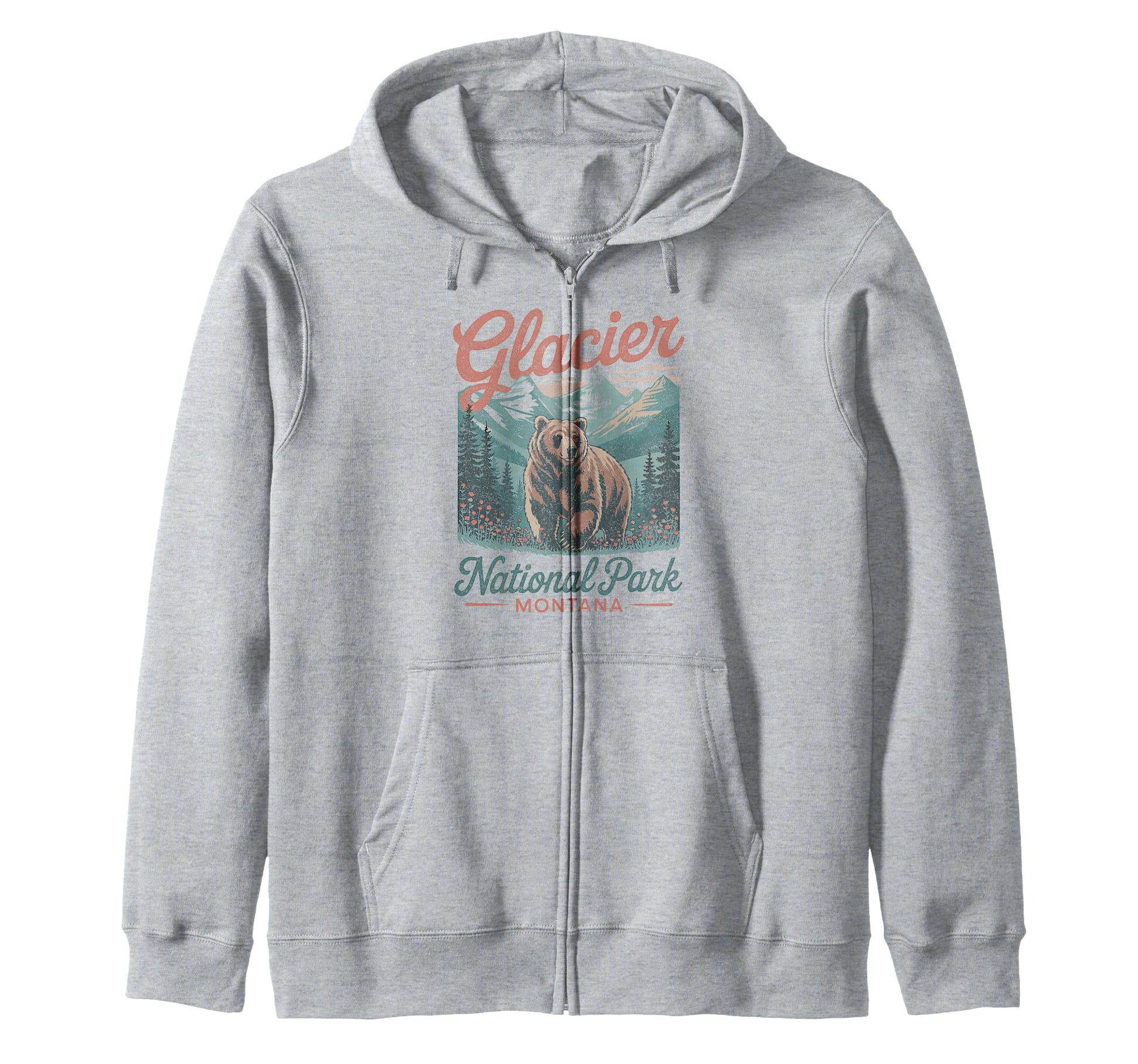Glacier National Park Montana Usa Outdoor T-Shirt - Custom Art Print Unisex - T-Shirt, Sweatshirt, Hoodie