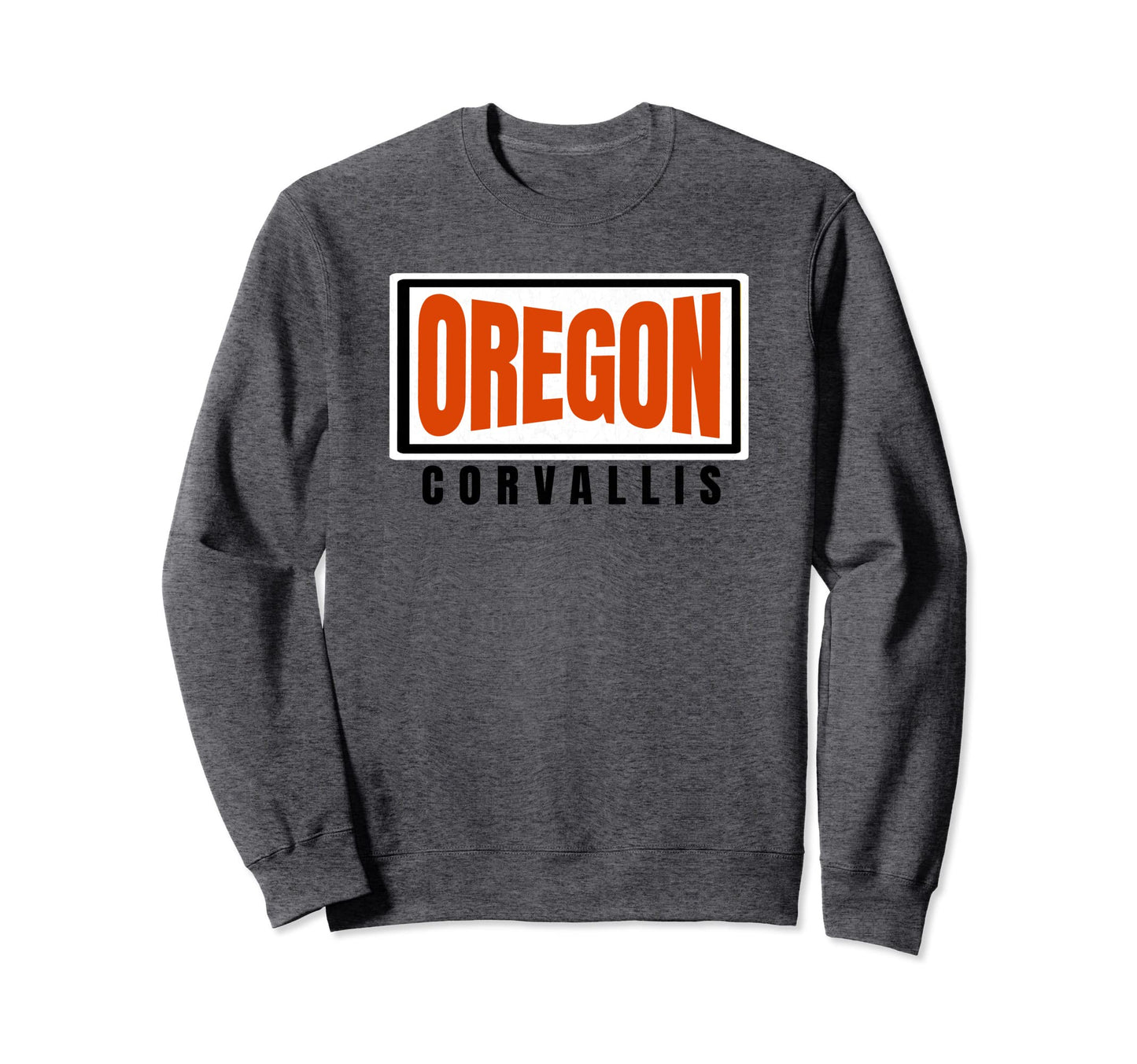 Corvallis Orange Black Striped Sweatshirt - Aesthetic Graphic for Adults - T-Shirt, Sweatshirt, Hoodie