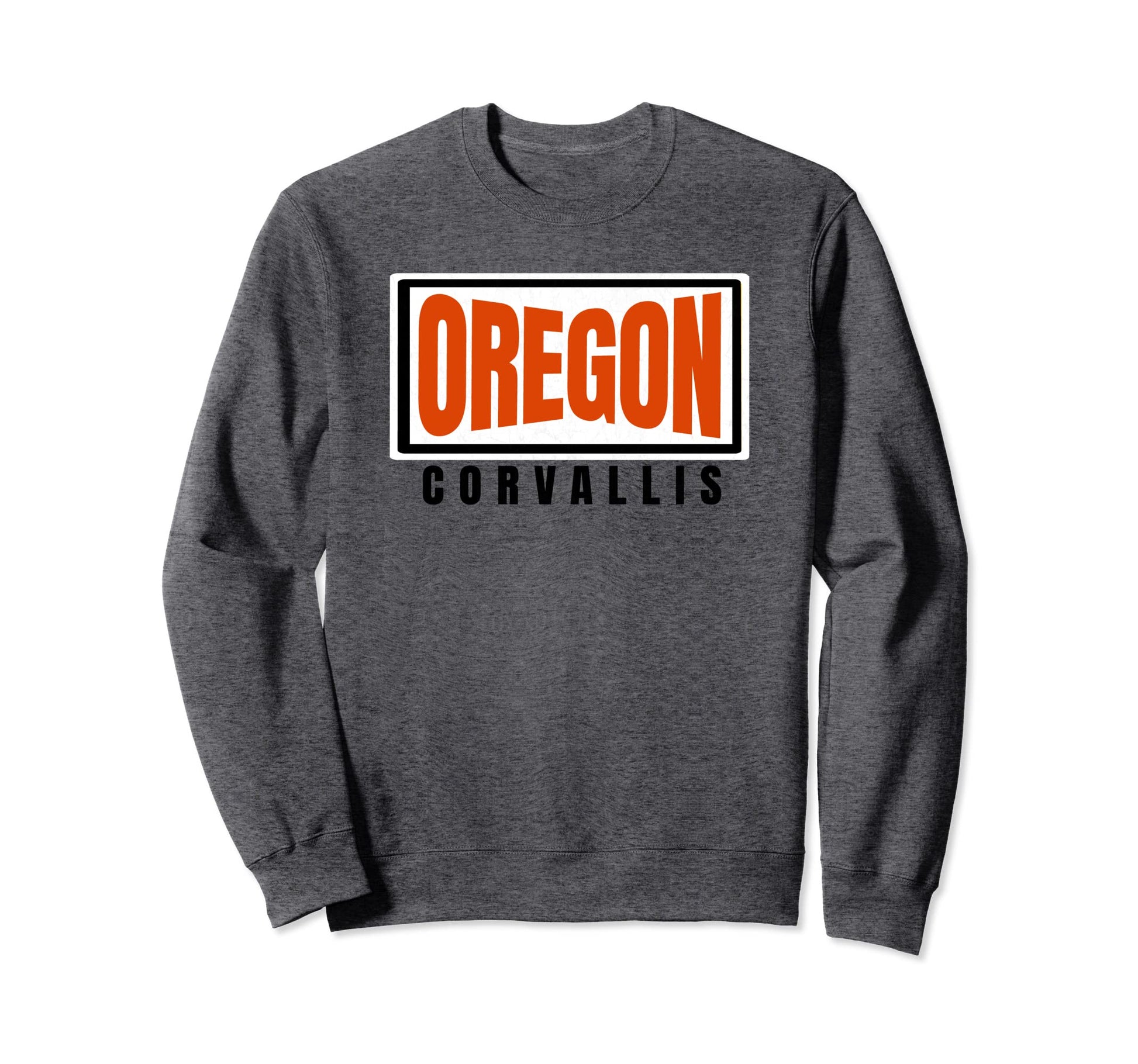 Corvallis Orange Black Striped Sweatshirt - Aesthetic Graphic for Adults - T-Shirt, Sweatshirt, Hoodie