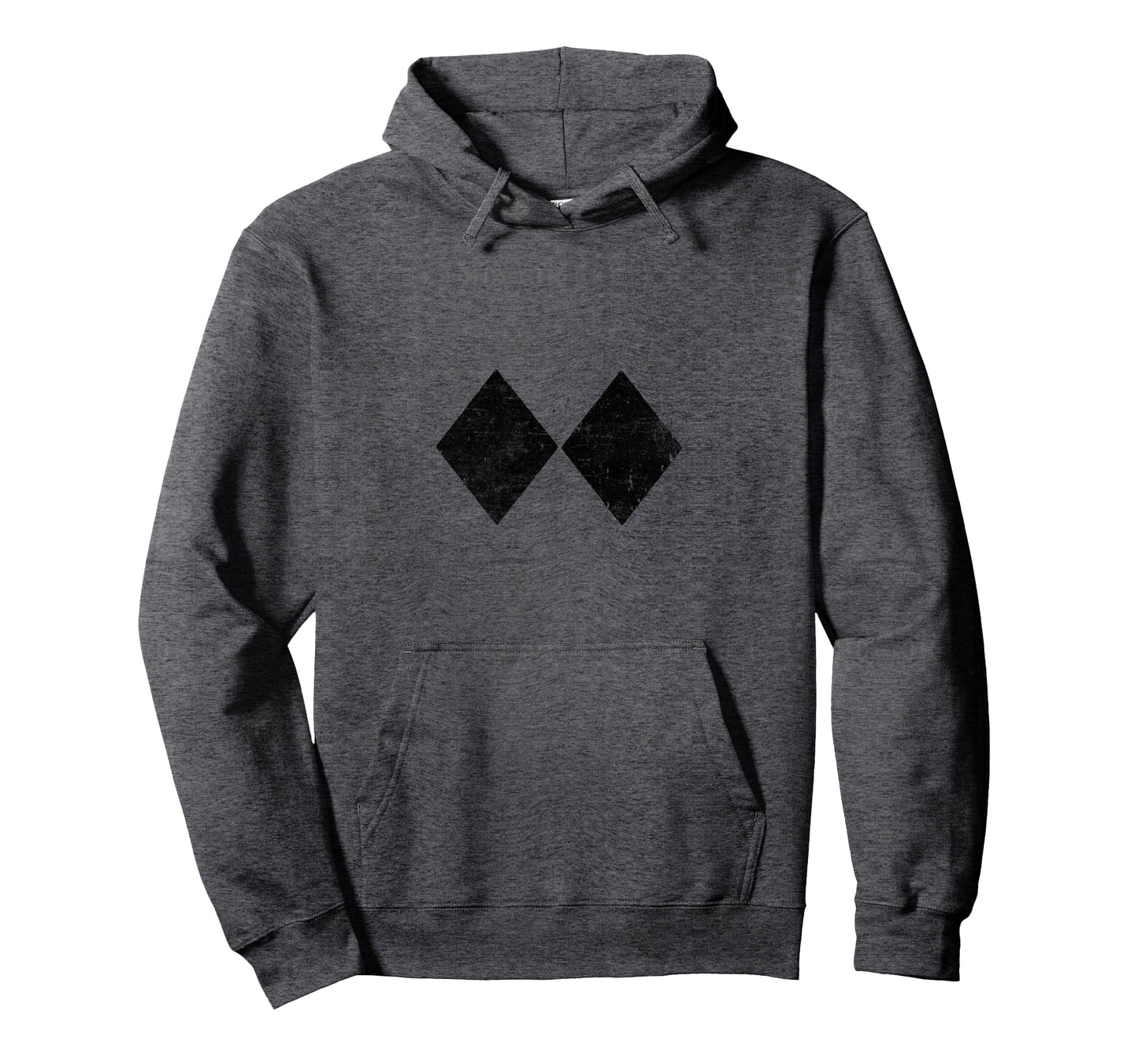 Double Black Diamond Ski Sign Symbol Hoodie - Trendy Graphic Unisex - T-Shirt, Sweatshirt, Hoodie