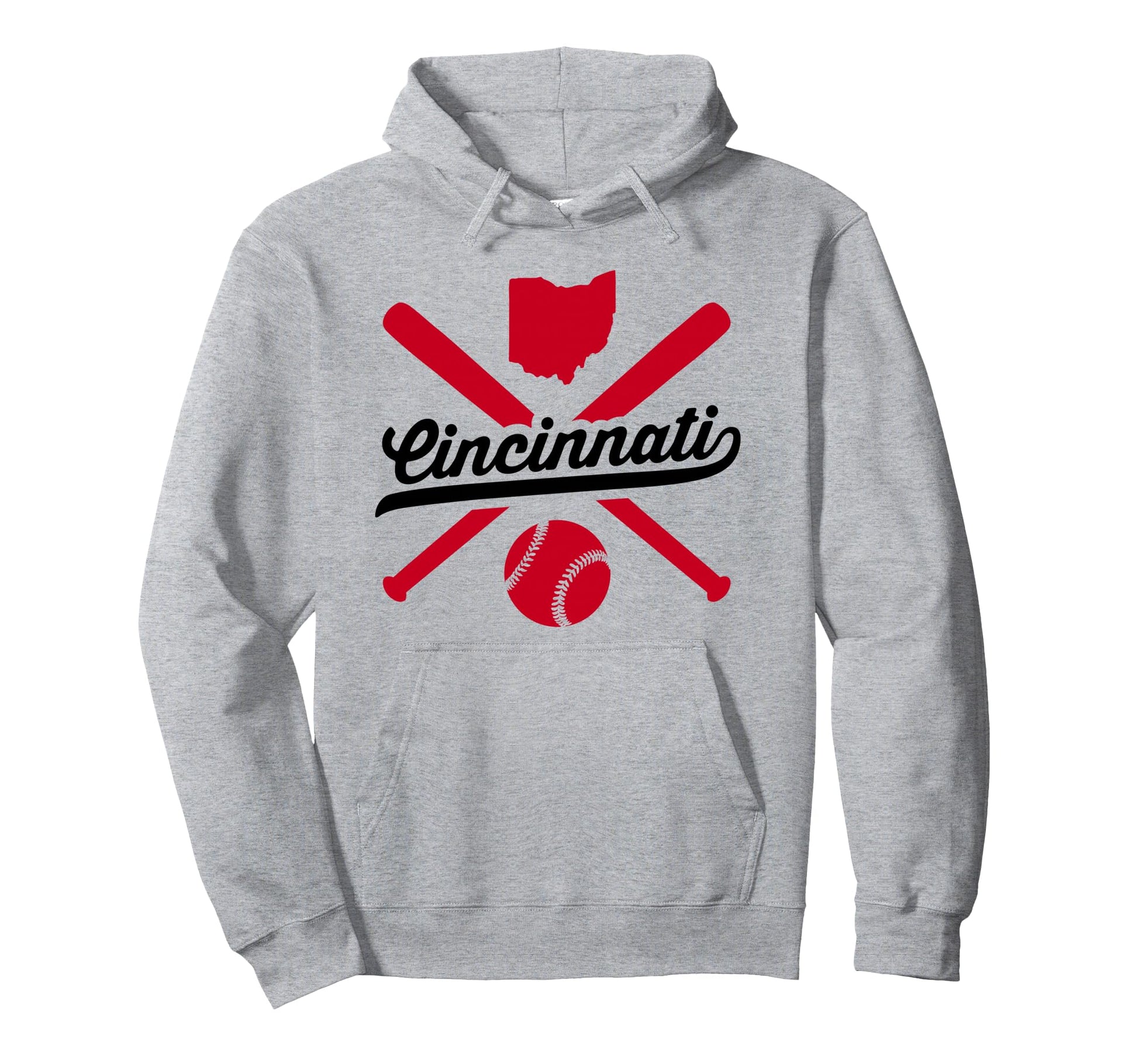 Cincinnati Baseball Ohio Pride Red Love Hoodie - Unique Graphic Men Women - T-Shirt, Sweatshirt, Hoodie