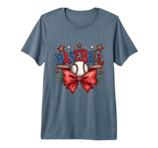 Baseball Coquette Bow Game Day Baseball T-Shirt - Minimalist Print Unisex - T-Shirt, Sweatshirt, Hoodie