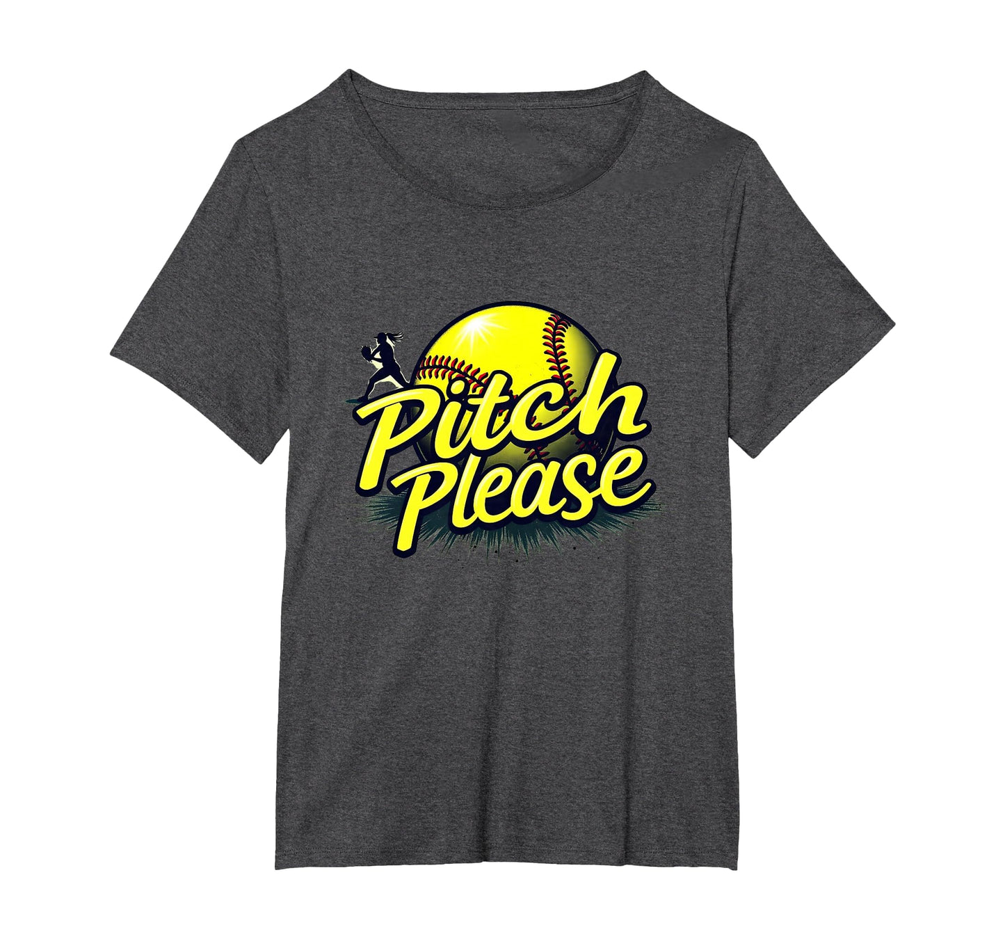 Pitch Please Softball Sassy Athlete T-Shirt - Custom Art Print Unisex - T-Shirt, Sweatshirt, Hoodie