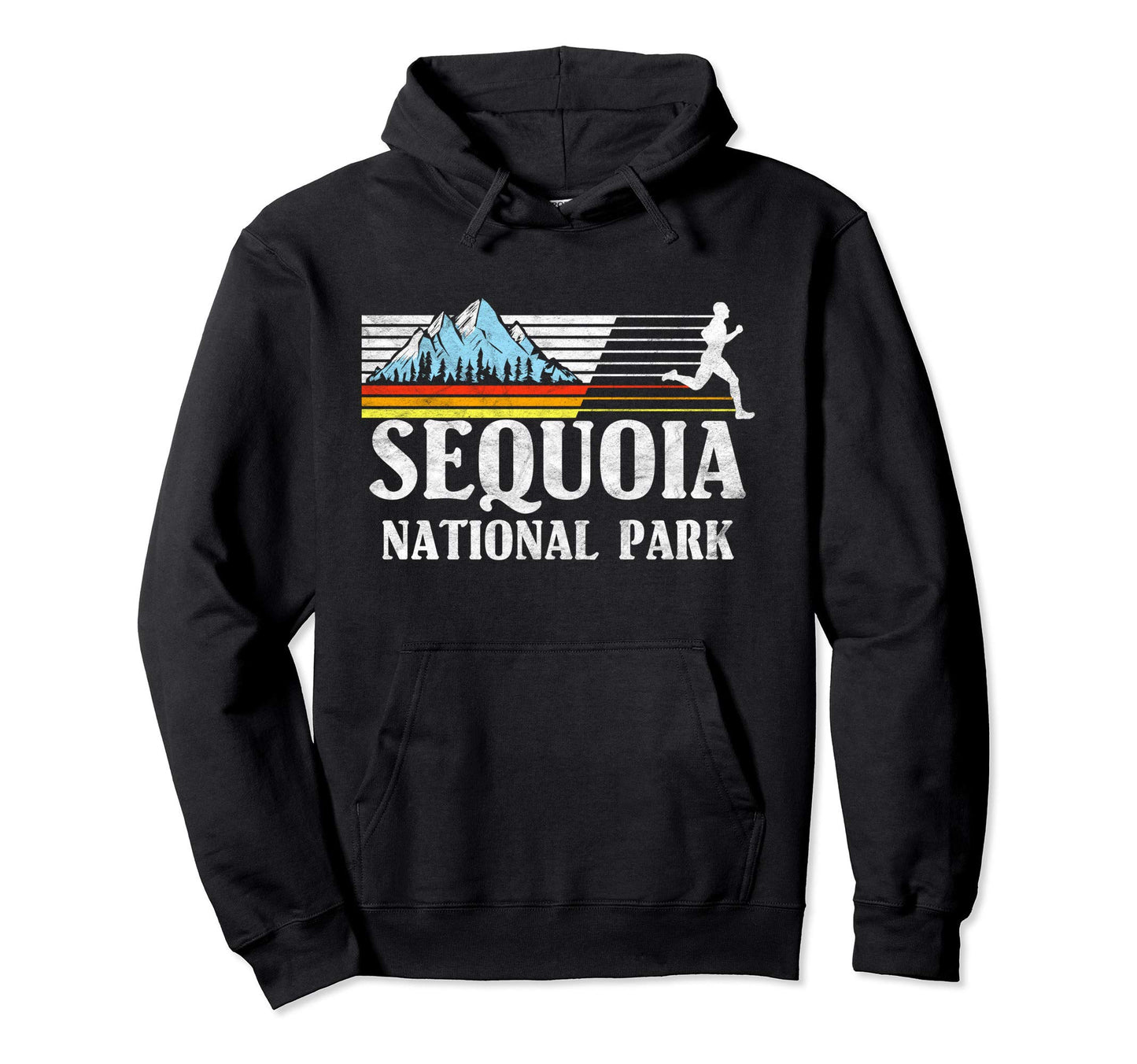 Sequoia National Park Trail Running Hoodie - Unique Graphic for Adults - T-Shirt, Sweatshirt, Hoodie