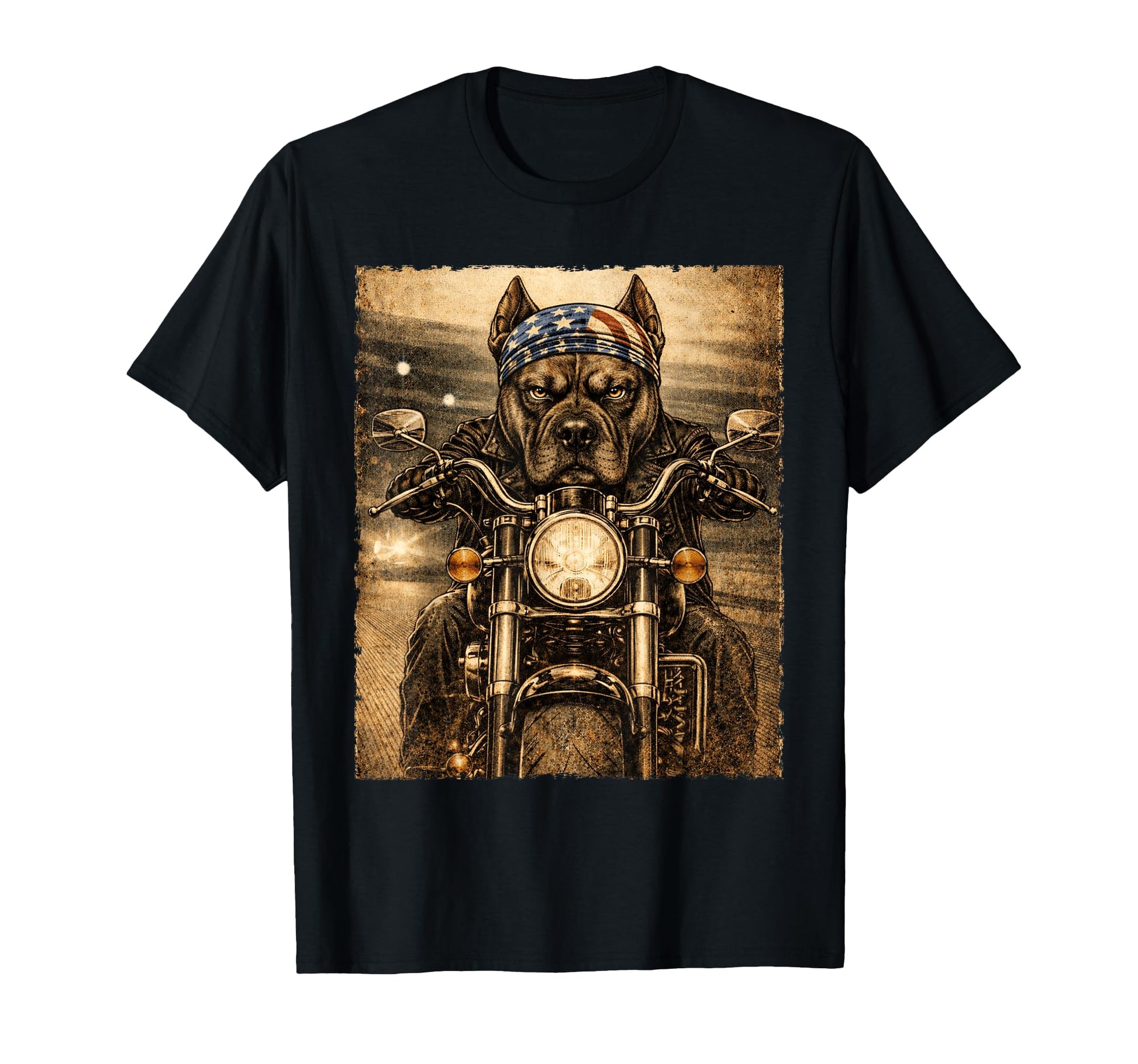 Presa Canario Dog Biker Riding T-Shirt - Fun Novelty Design for Adults - T-Shirt, Sweatshirt, Hoodie