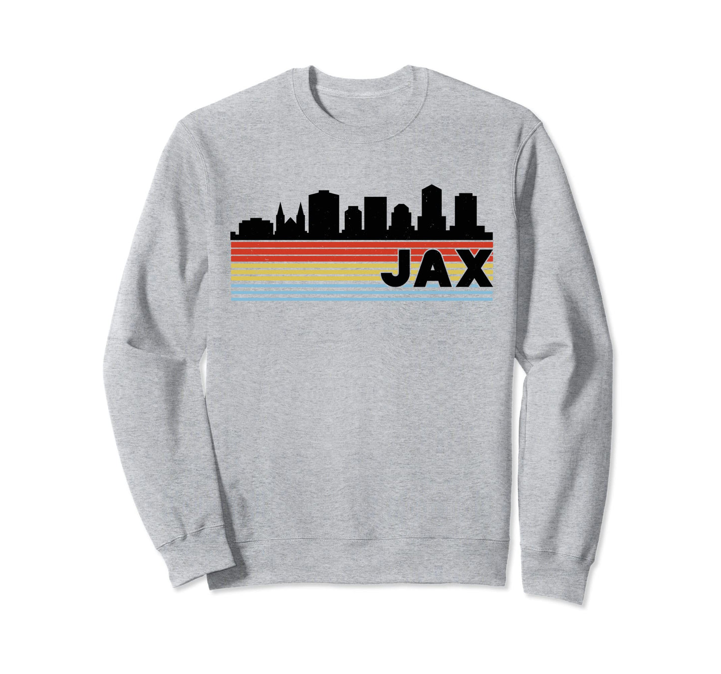 Jax Jacksonville Rainbow Striped City Sweatshirt - Unique Graphic Men Women - T-Shirt, Sweatshirt, Hoodie