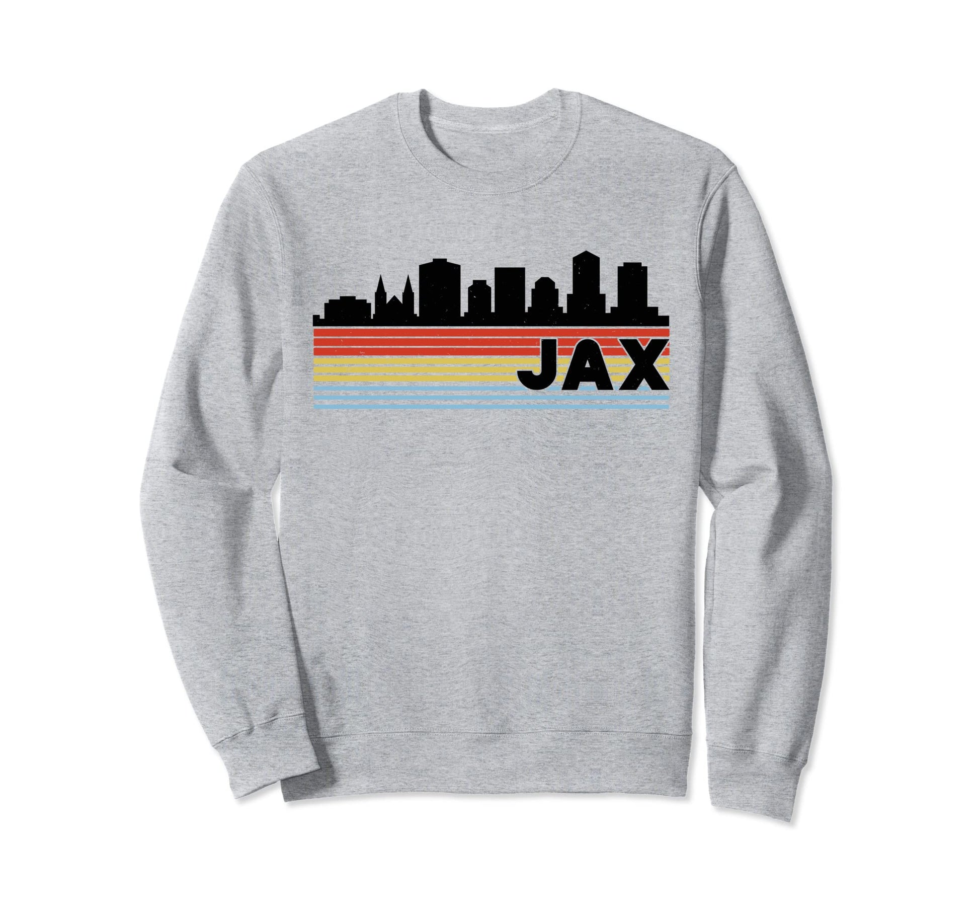 Jax Jacksonville Rainbow Striped City Sweatshirt - Unique Graphic Men Women - T-Shirt, Sweatshirt, Hoodie